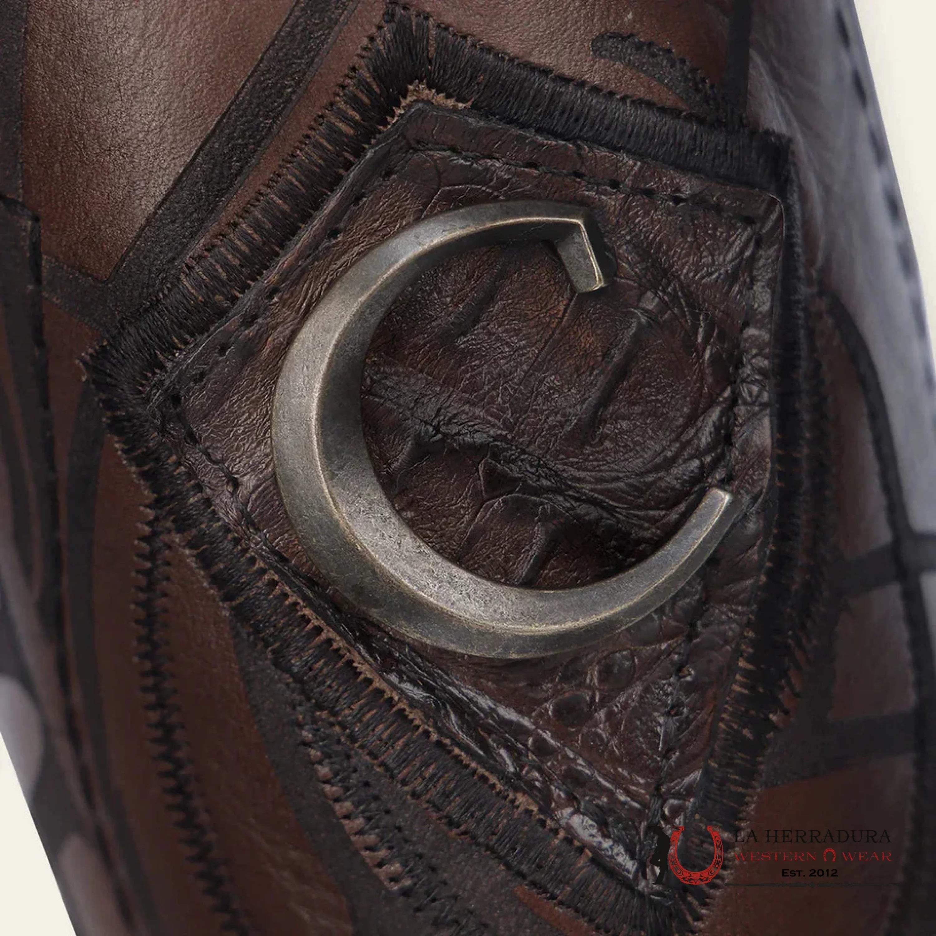 CUADRA BOOT FUSCUS BELLY CAIMAN PARIS CAFÉ SQUARE TOE CU456 BOTAS HOMBRES