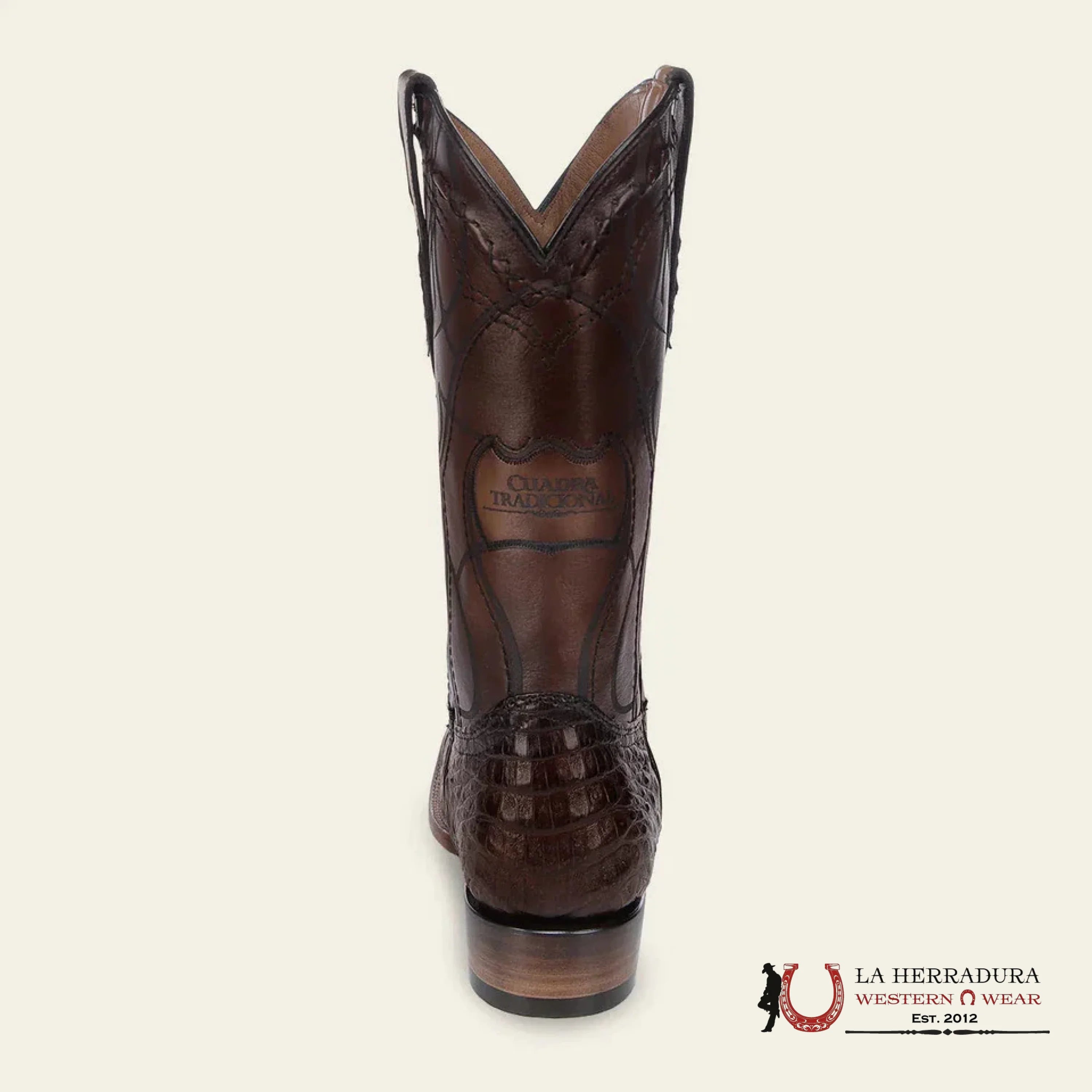 CUADRA BOOT FUSCUS BELLY CAIMAN PARIS CAFÉ SQUARE TOE CU456 BOTAS HOMBRES