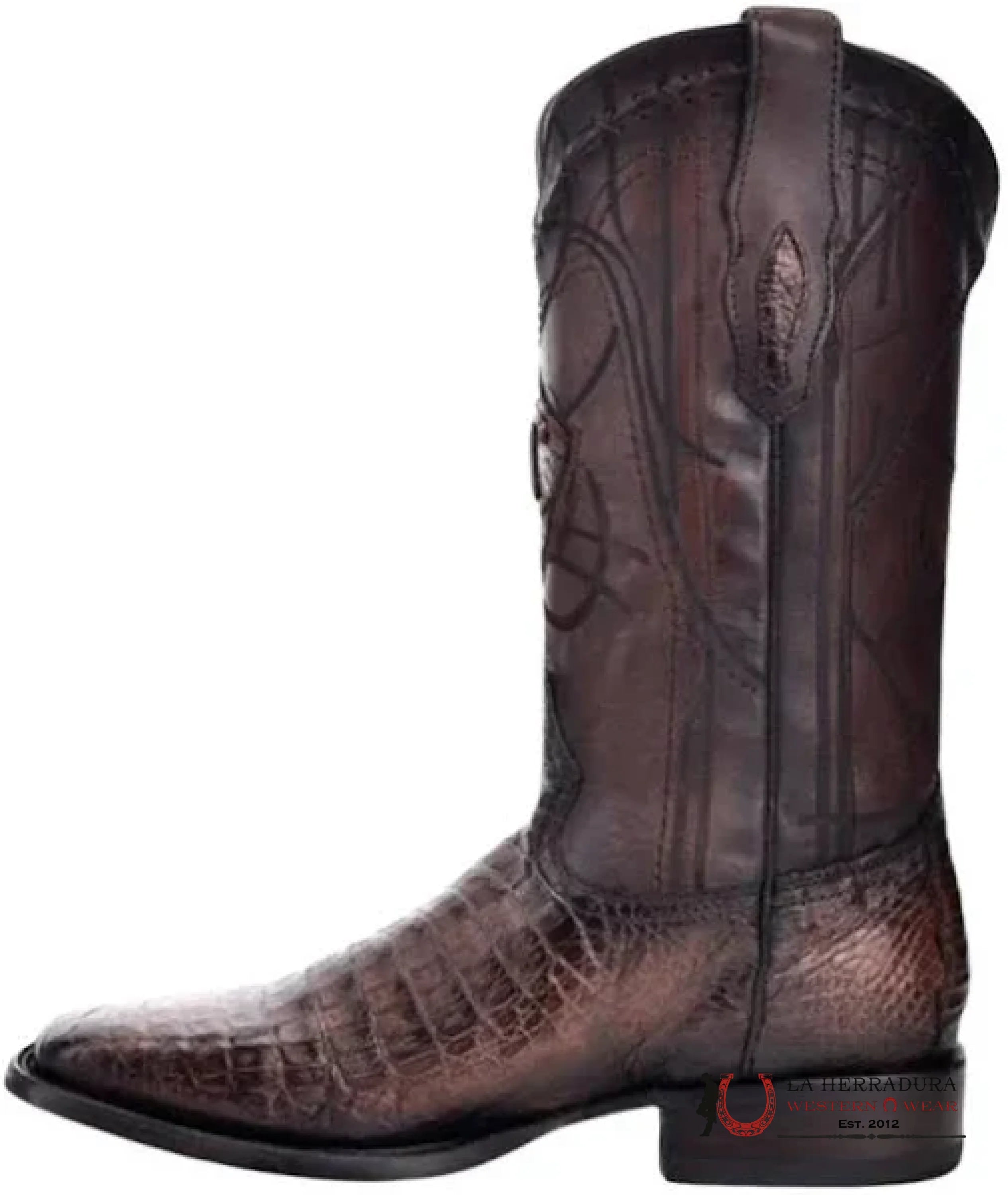 CUADRA BOOT FUSCUS BELLY CAIMAN PORTO MAPLE LASER & EMBROIDERY SQUARE TOE CU620 CUARDRA MENS BOOTS