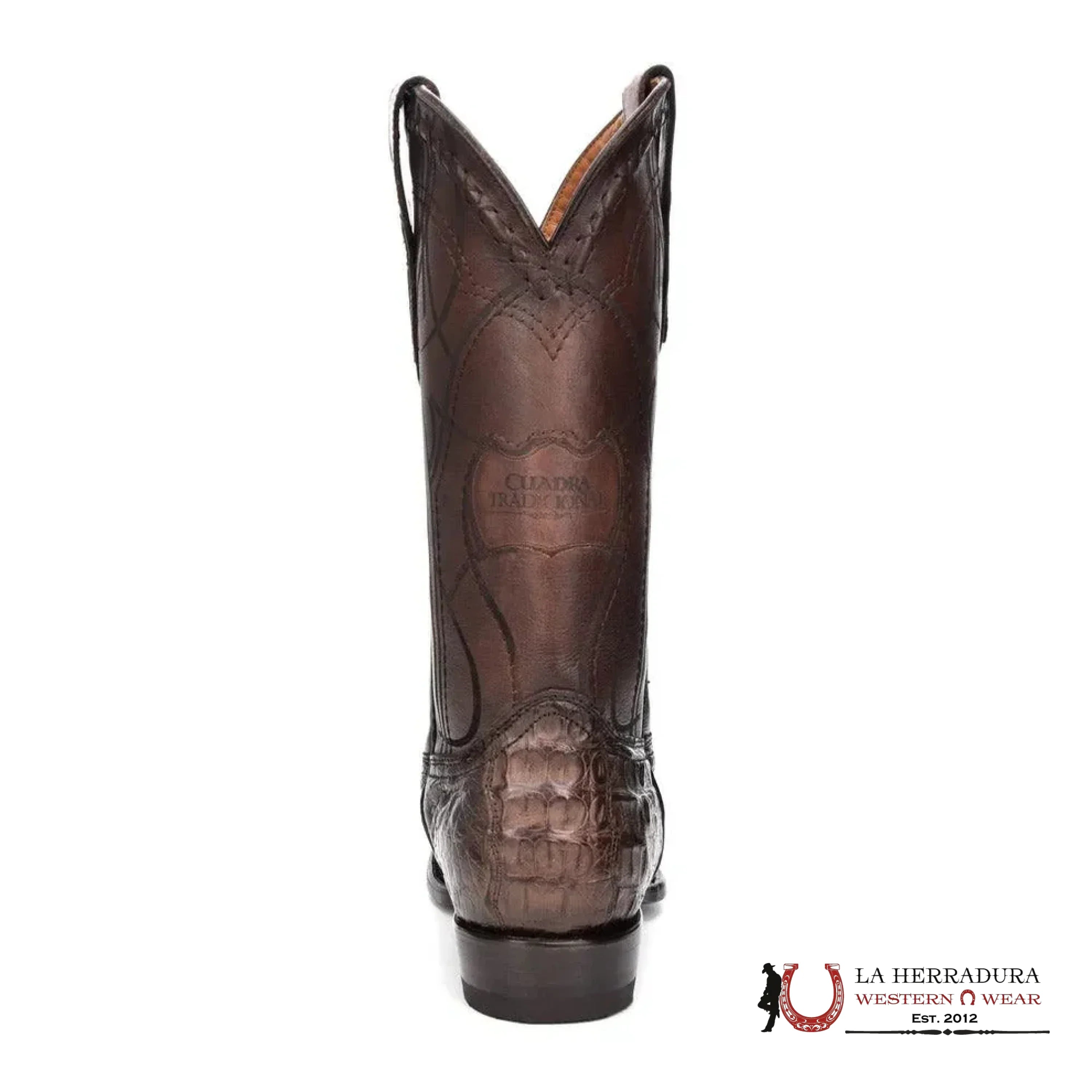 CUADRA BOOT FUSCUS BELLY PARIS CAFE BROWN CAIMAN LASER ROUND TOE CU424 BOTAS HOMBRES