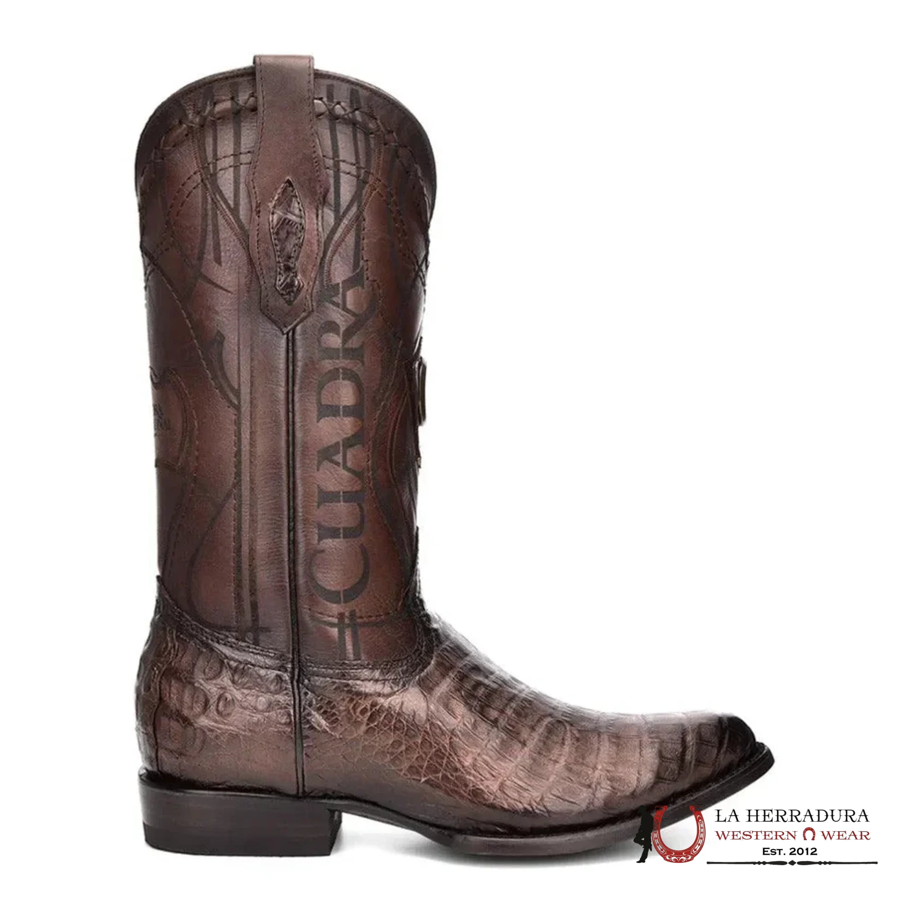 CUADRA BOOT FUSCUS BELLY PARIS CAFE BROWN CAIMAN LASER ROUND TOE CU424 BOTAS HOMBRES