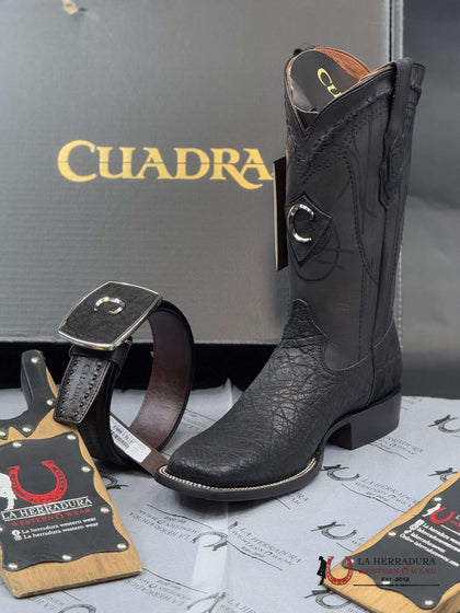 BOTAS CUADRA ELEFANTE NEGRO ELEFANTE PUNTA CUADRADA CU847