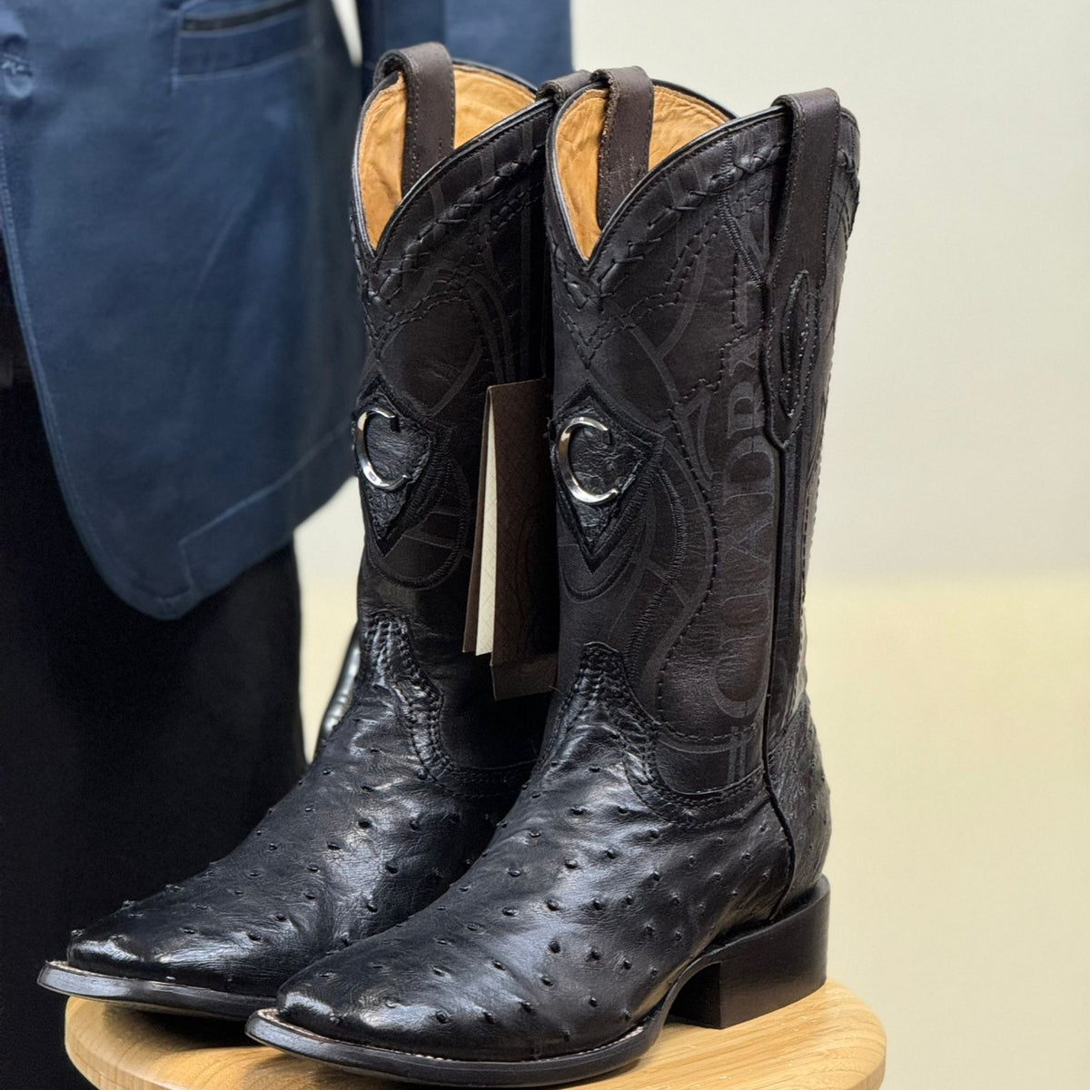 Cuadra Piel Botas Cuadra Avestruz Negras BOTAS CUADRA ESTILO RODEO