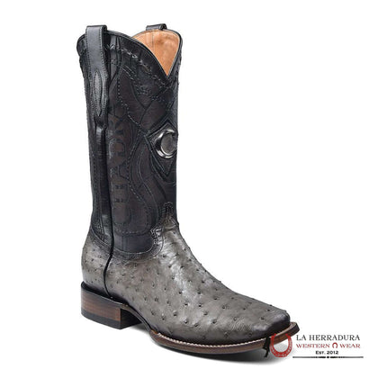 BOTA CUADRA ESTILO SNIP TOE FLAME ORIX PIEL DE AVESTRUZ