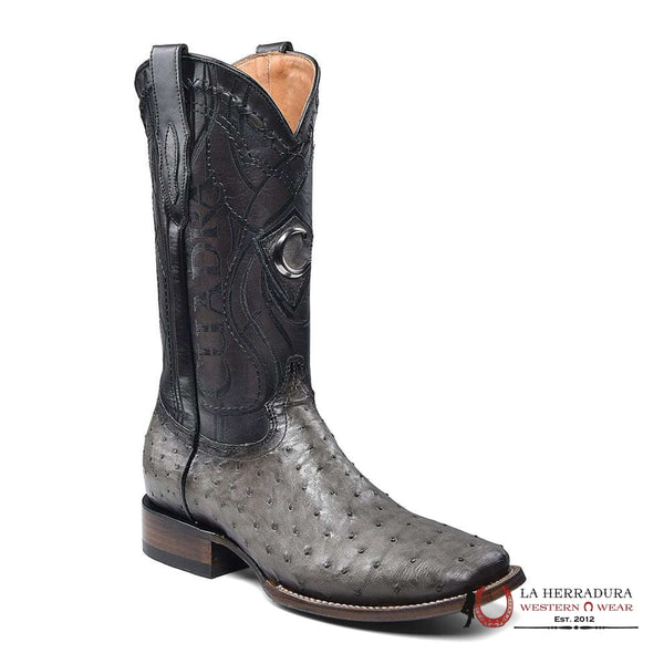 BOTA CUADRA ESTILO SNIP TOE FLAME ORIX PIEL DE AVESTRUZ