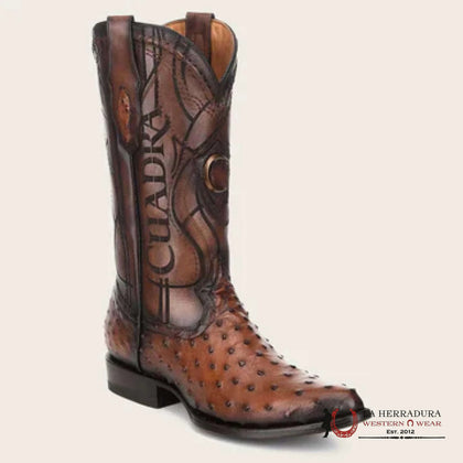 BOTAS CUADRA & PUNTA REDONDA TEJIDA CU303 AVESTRUZ MORONI CASTAÑO