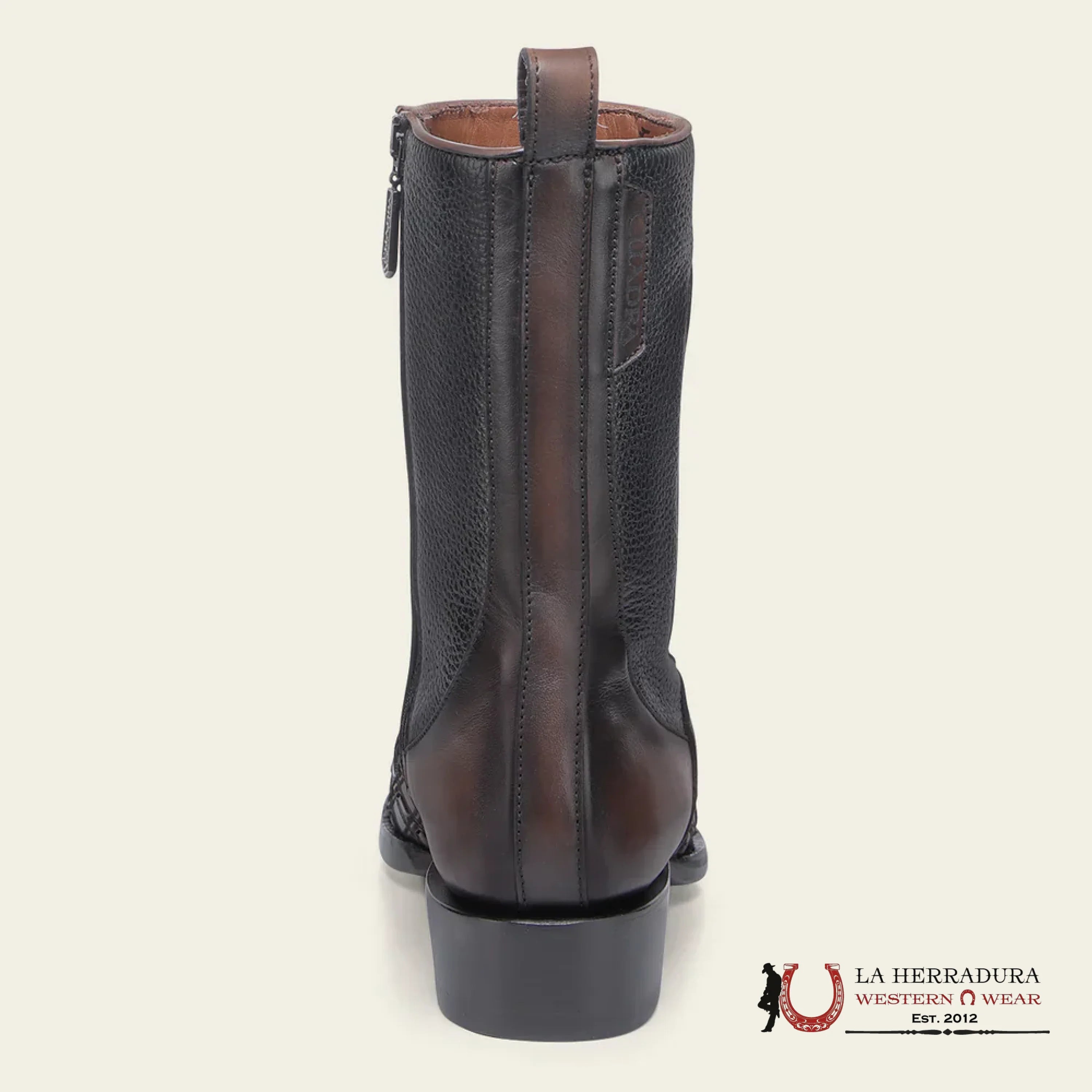 CUADRA BOTA DE RES CHOCOLATE & BLACK LÁSER CU940 BOTAS HOMBRES