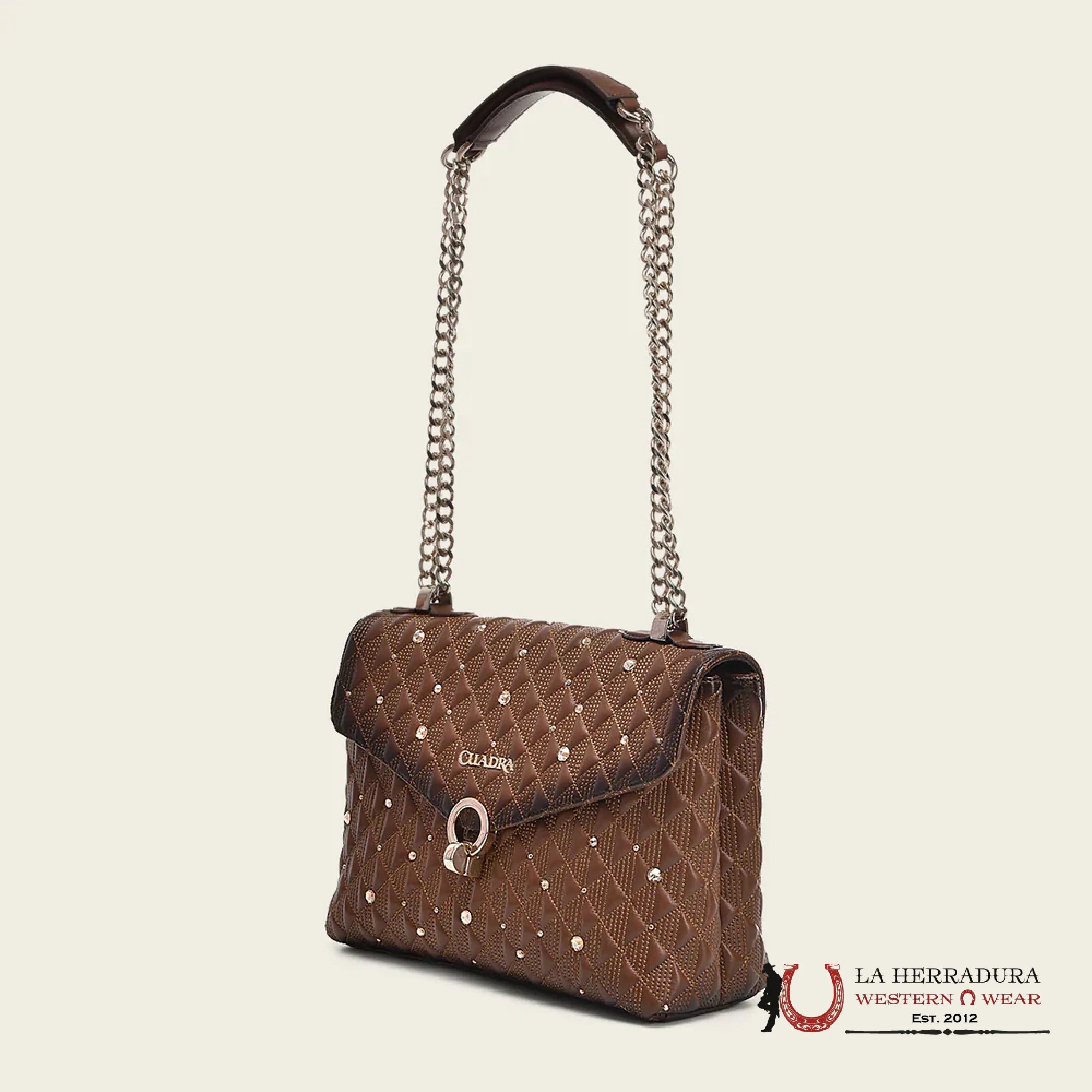 CUADRA BROWN BOVINE SHOULDER HANDBAG ROPA MUJERES