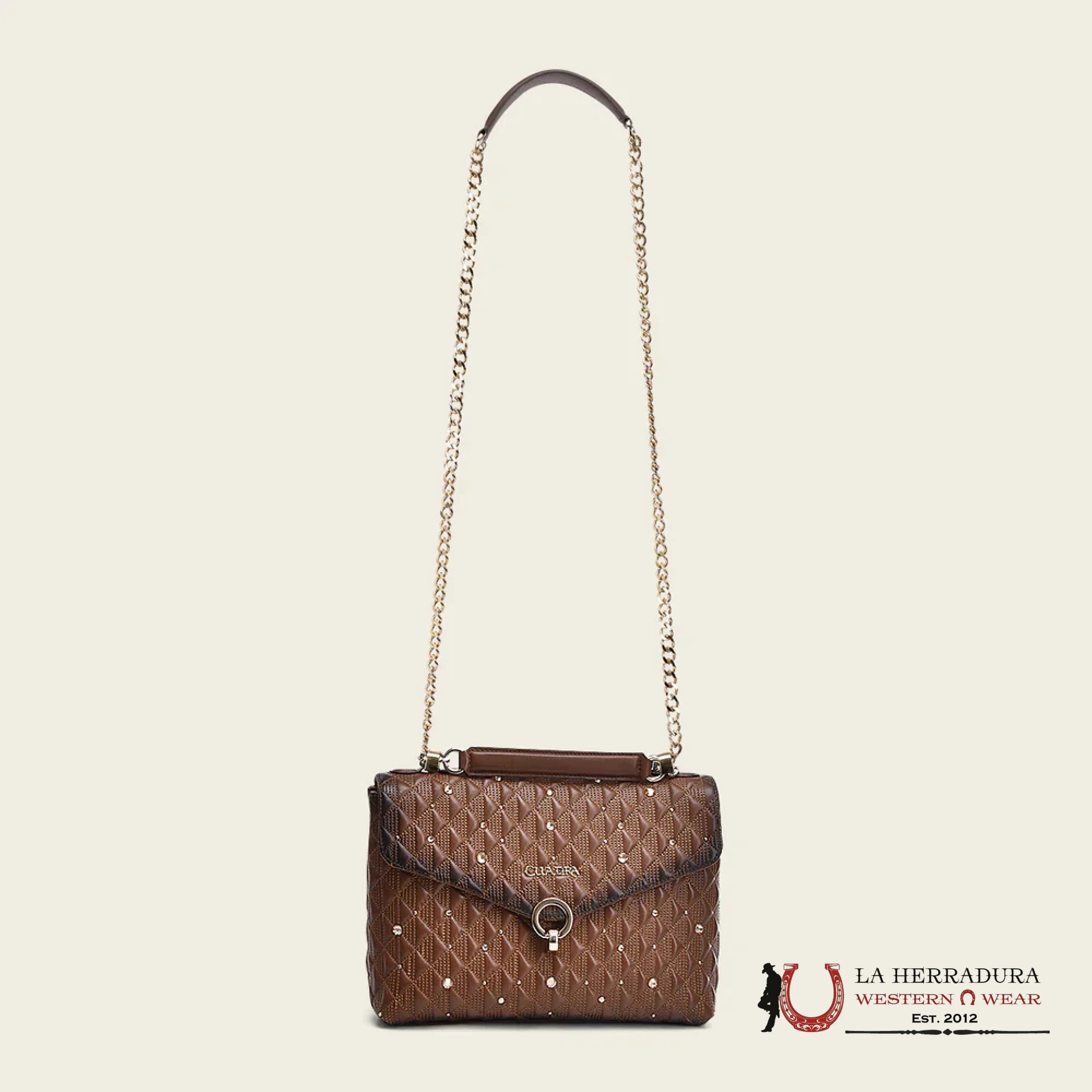 CUADRA BROWN BOVINE SHOULDER HANDBAG ROPA MUJERES