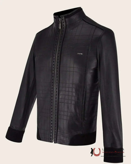 Chaqueta con cremallera negra Vic Cordero Cuadra CAB JC159