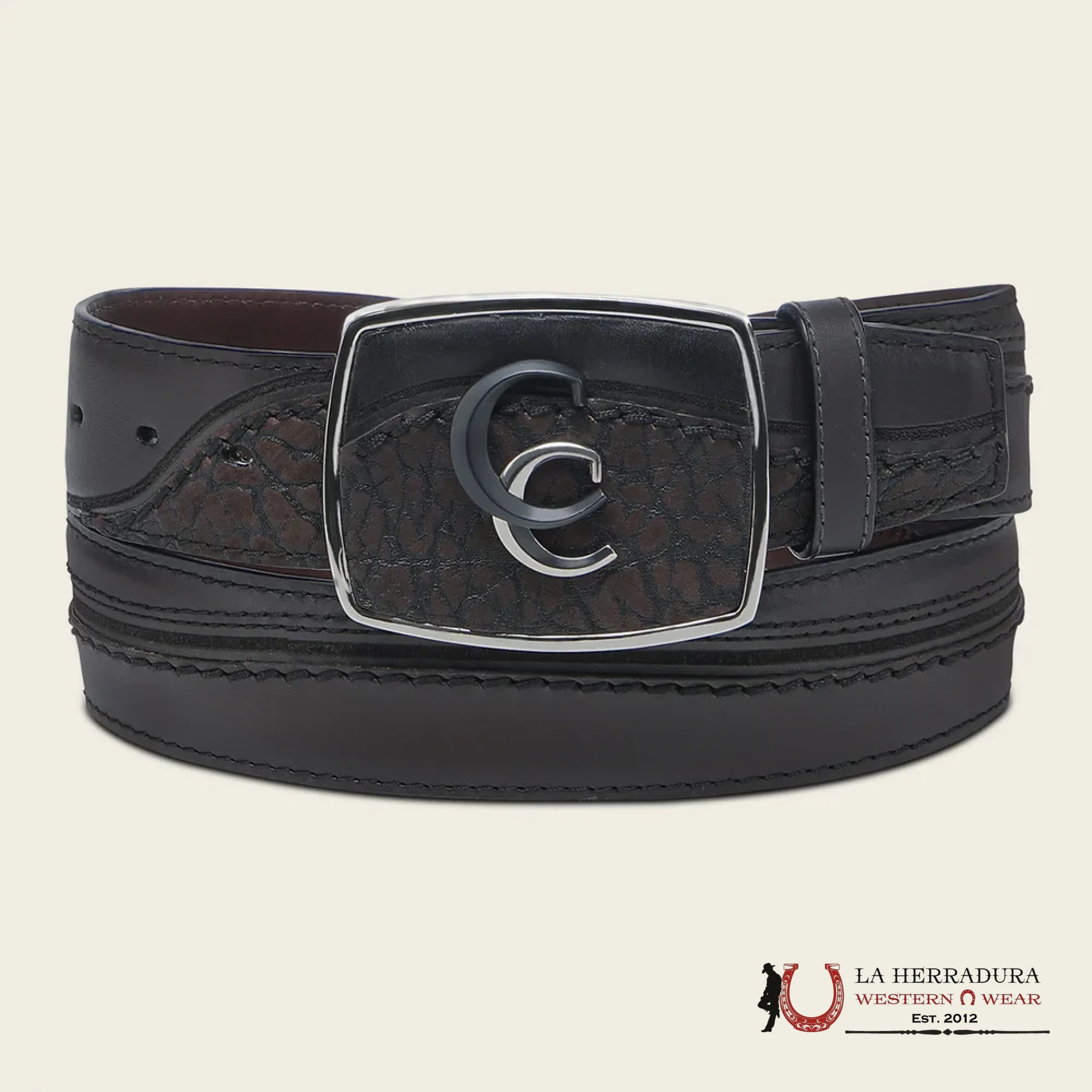 CUADRA Cinto De Res Toro Cuello Café CINTURONES HOMBRES