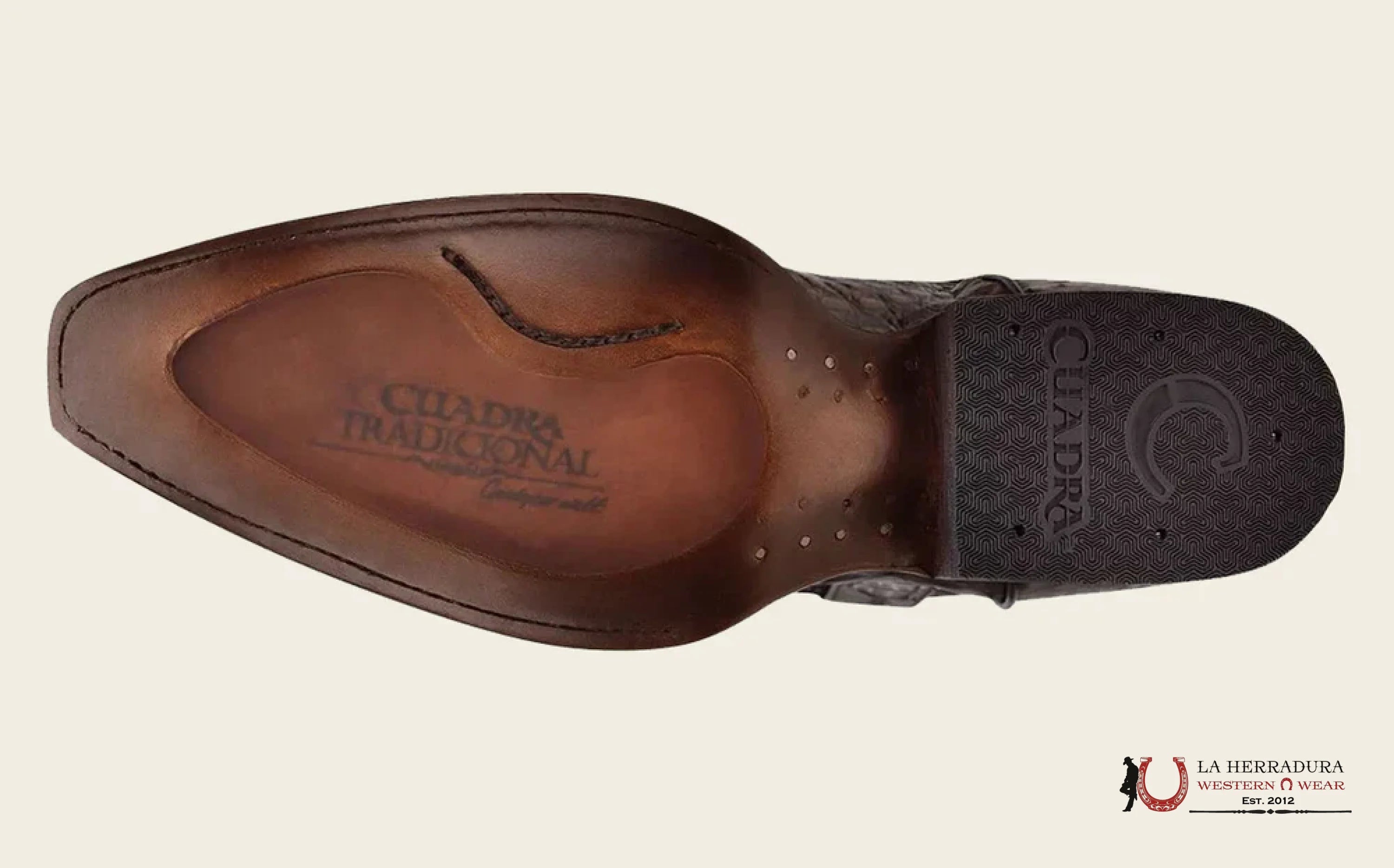 CUADRA BOOT FUSCUS BELLY CAIMAN ARAUCO CHOCO LASER & WOVEN NARROW SQUARE TOE CU551 BOTAS HOMBRES