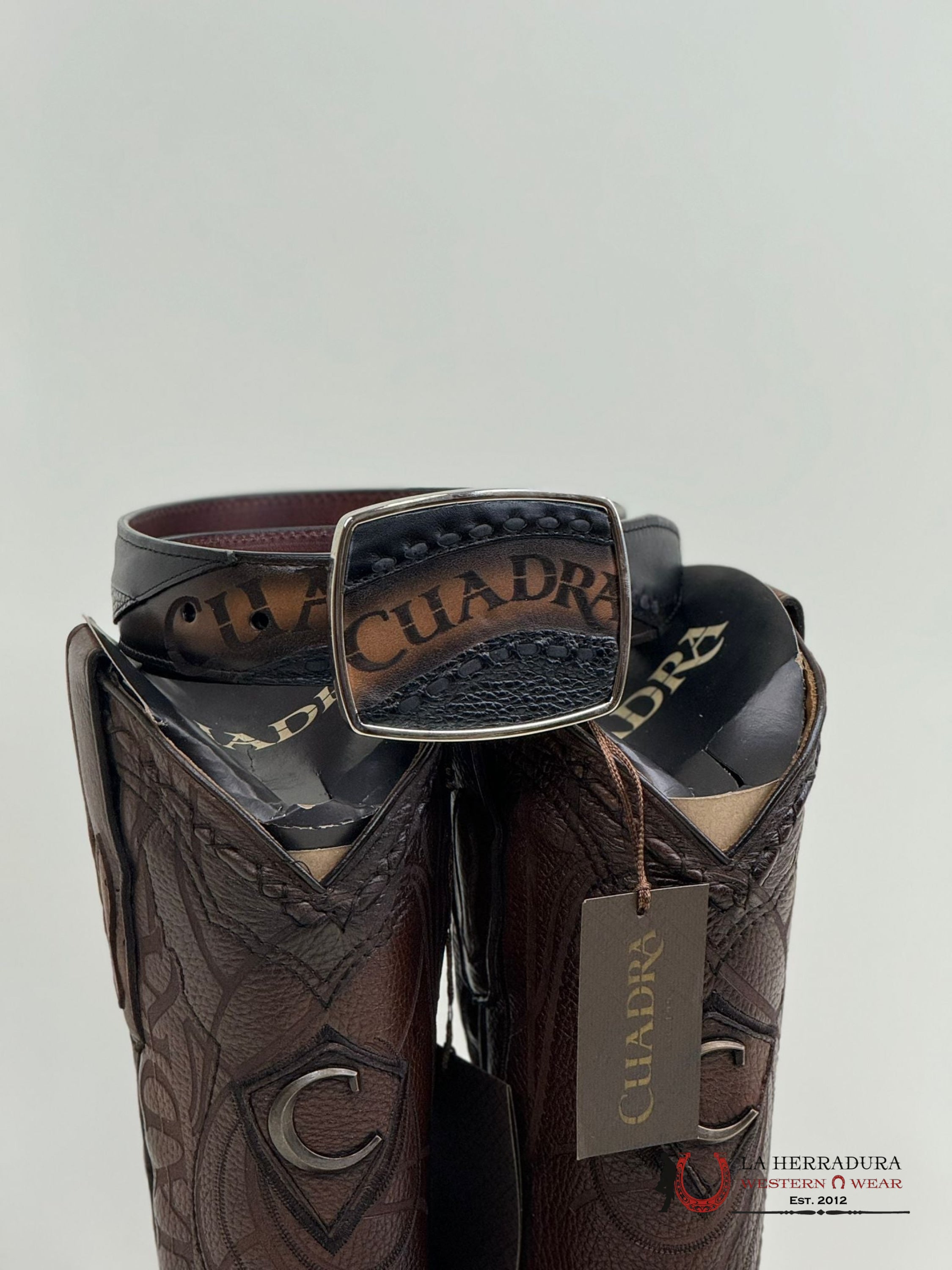 Cuadra Boots Deer Venado Brown Italiano Semi Square Toe Cu801 Botas Hombres