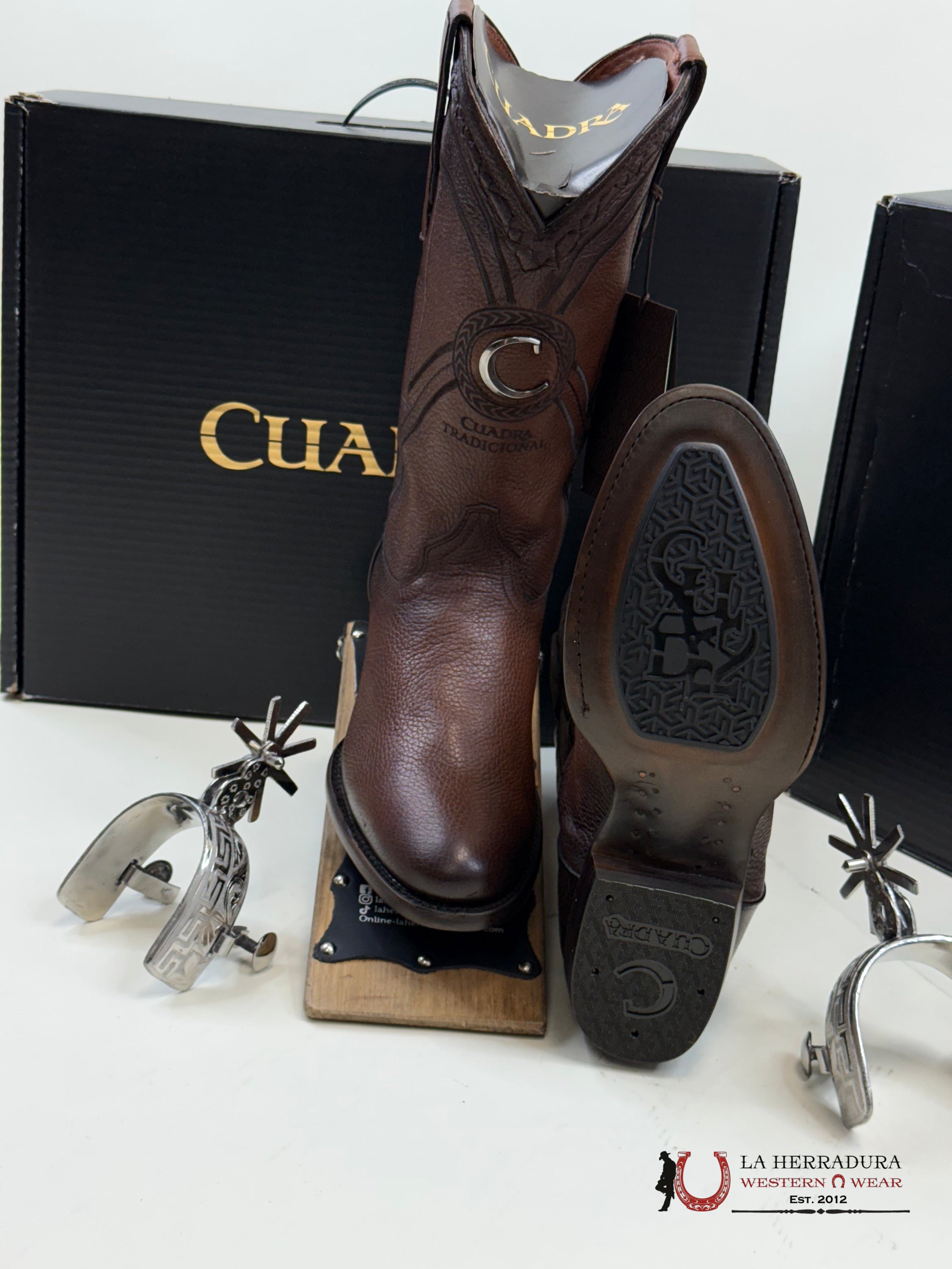 Cuadra Oval Bota De Venado Varyo Miel Botas Hombres