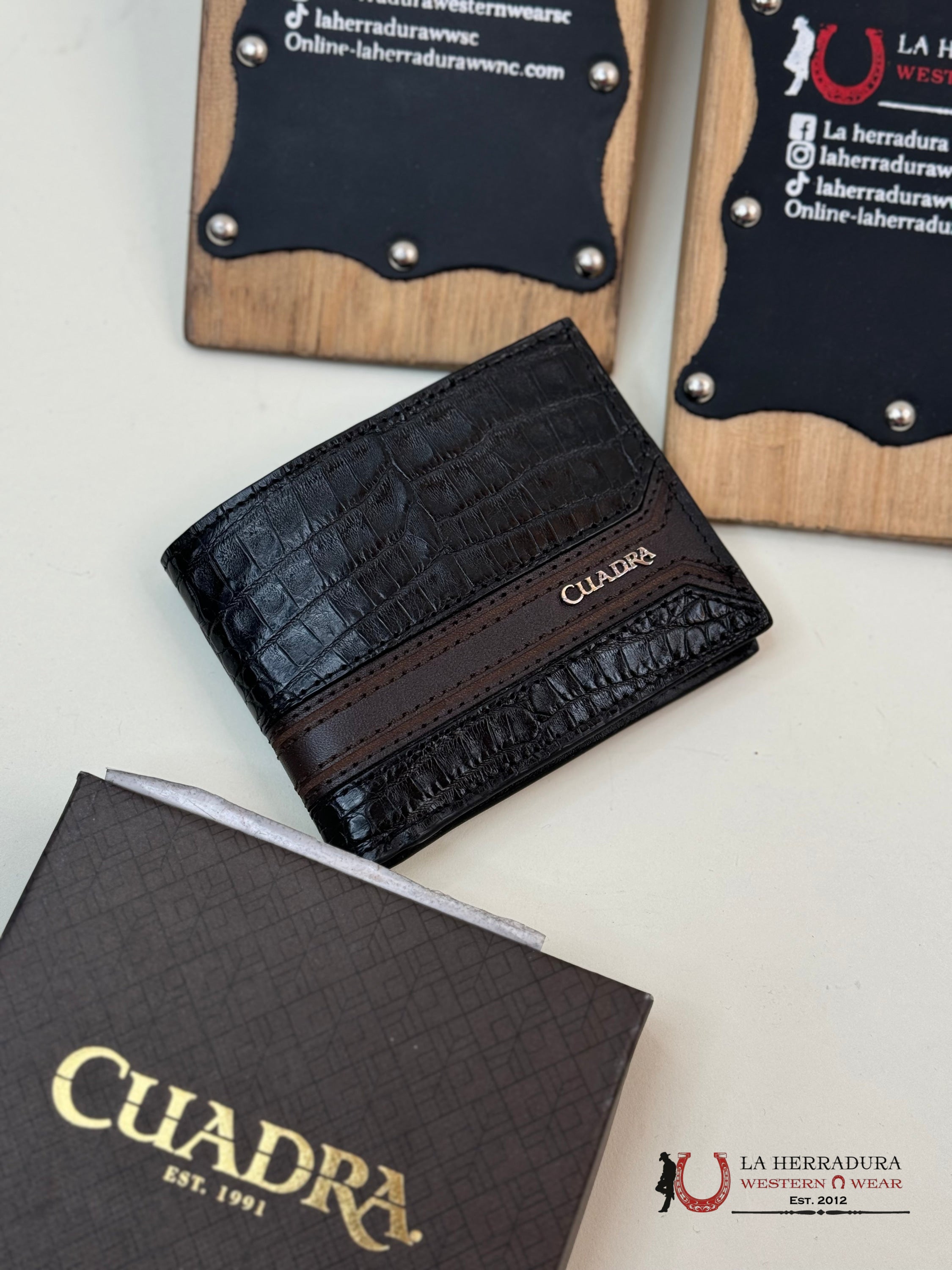 Cuadra Exotic Caiman Black Wallet Accesorios