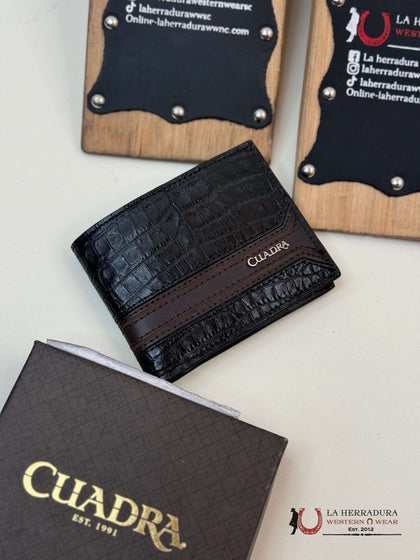 CUADRA EXOTIC CAIMAN BLACK WALLET DU509