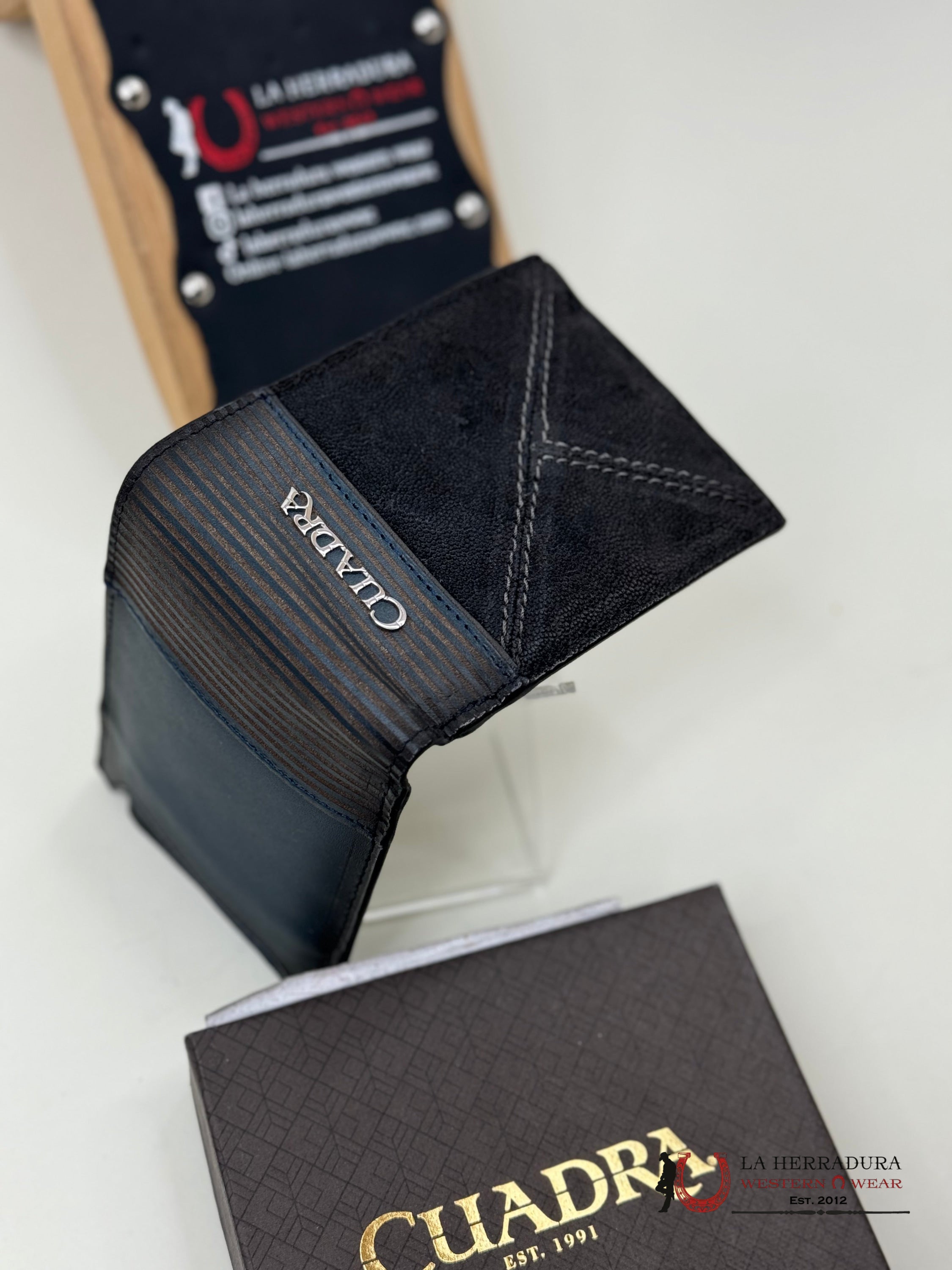 Cuadra Exotic Elephant Black Wallet Accesorios