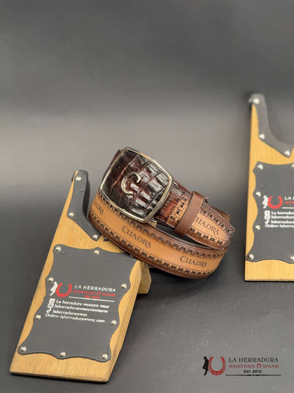 CUADRA FUSCUS BELLY HONEY CAIMAN BELT BC171