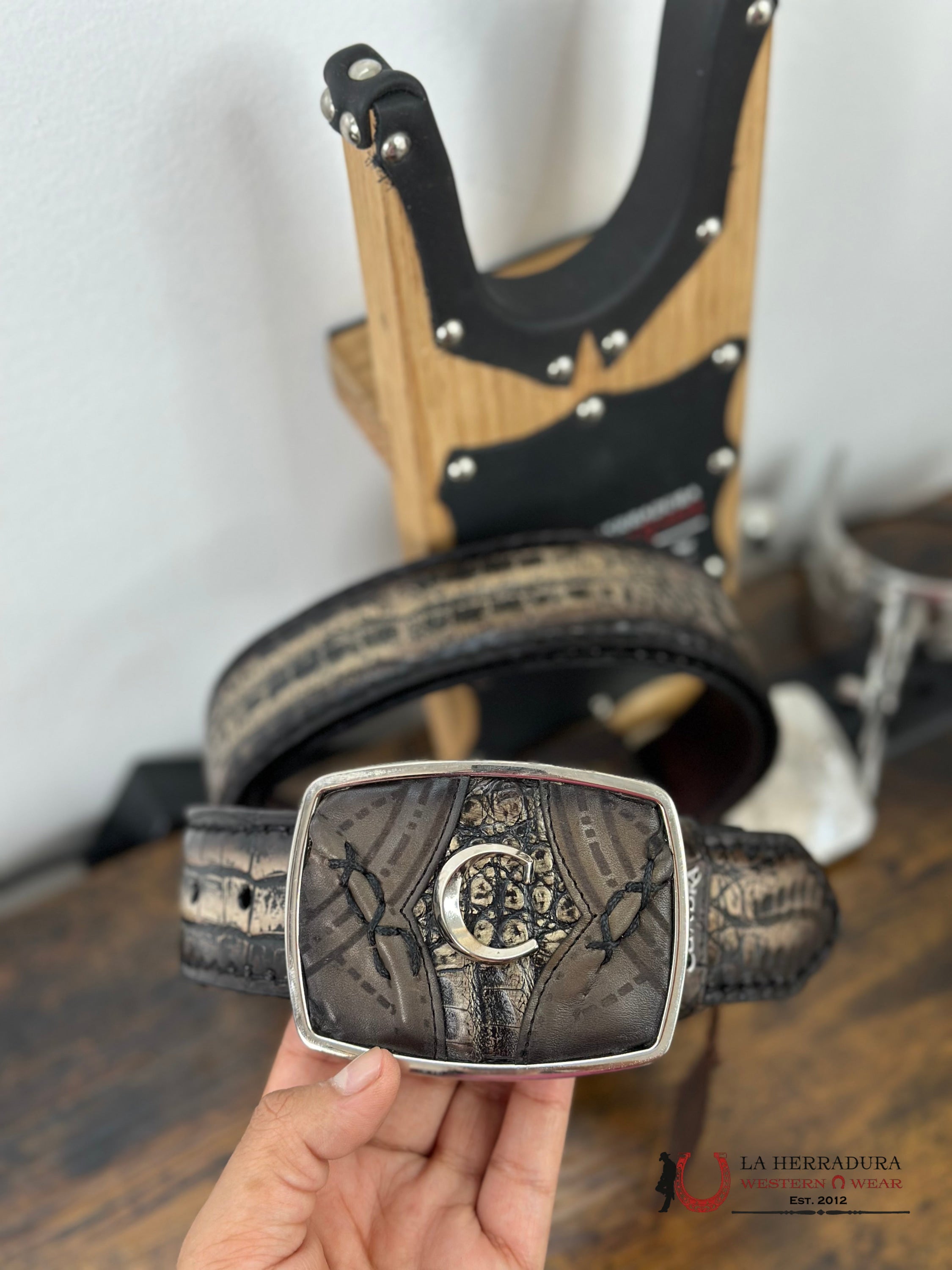 Cuadra Fuscus Belly Lomo Atlantis Negro Brown Belt Cinturones Hombres