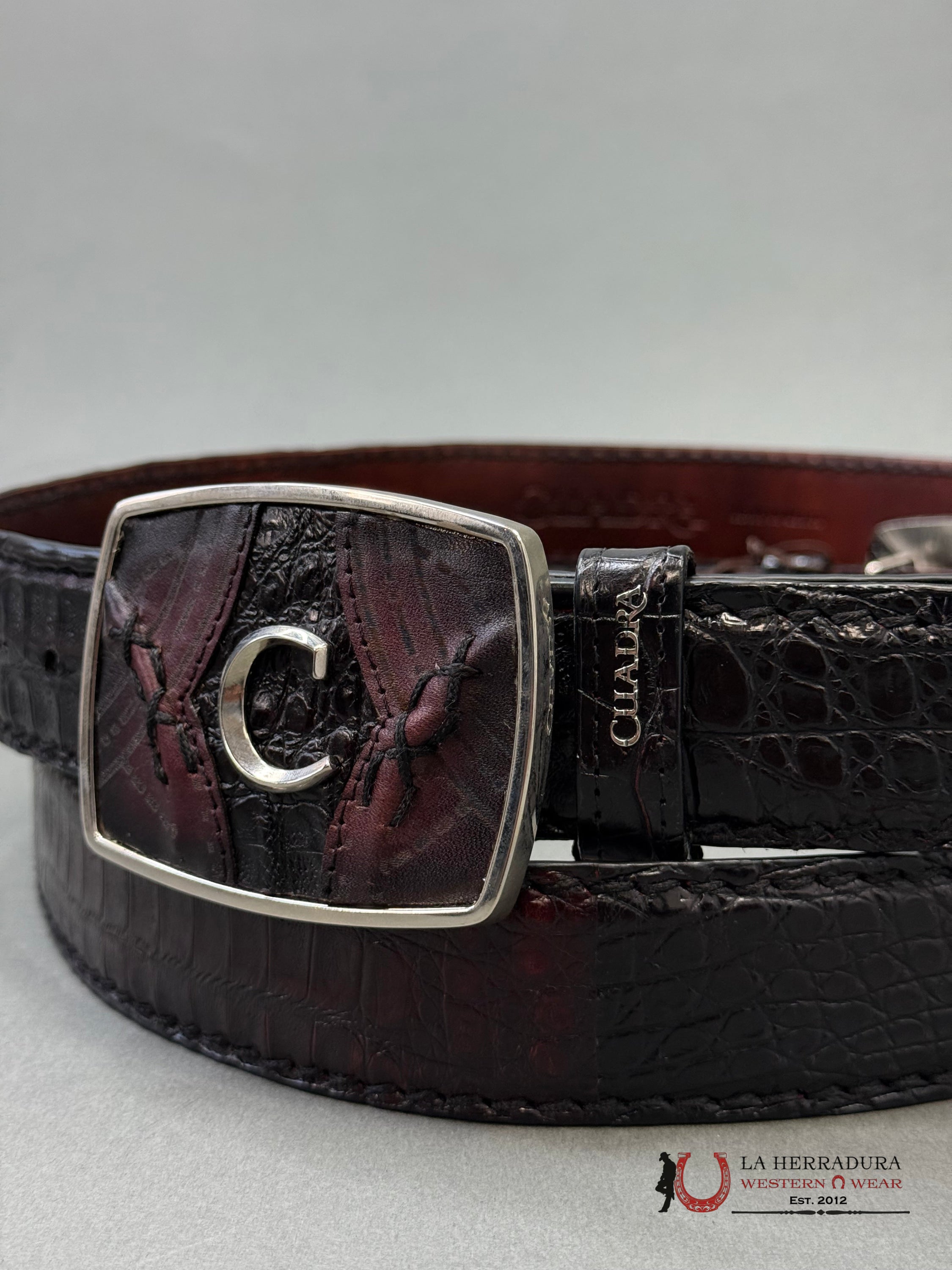 CUADRA FUSCUS LOMO BELLY COMPLETE BLACK CHERRY BELT CINTURONES HOMBRES