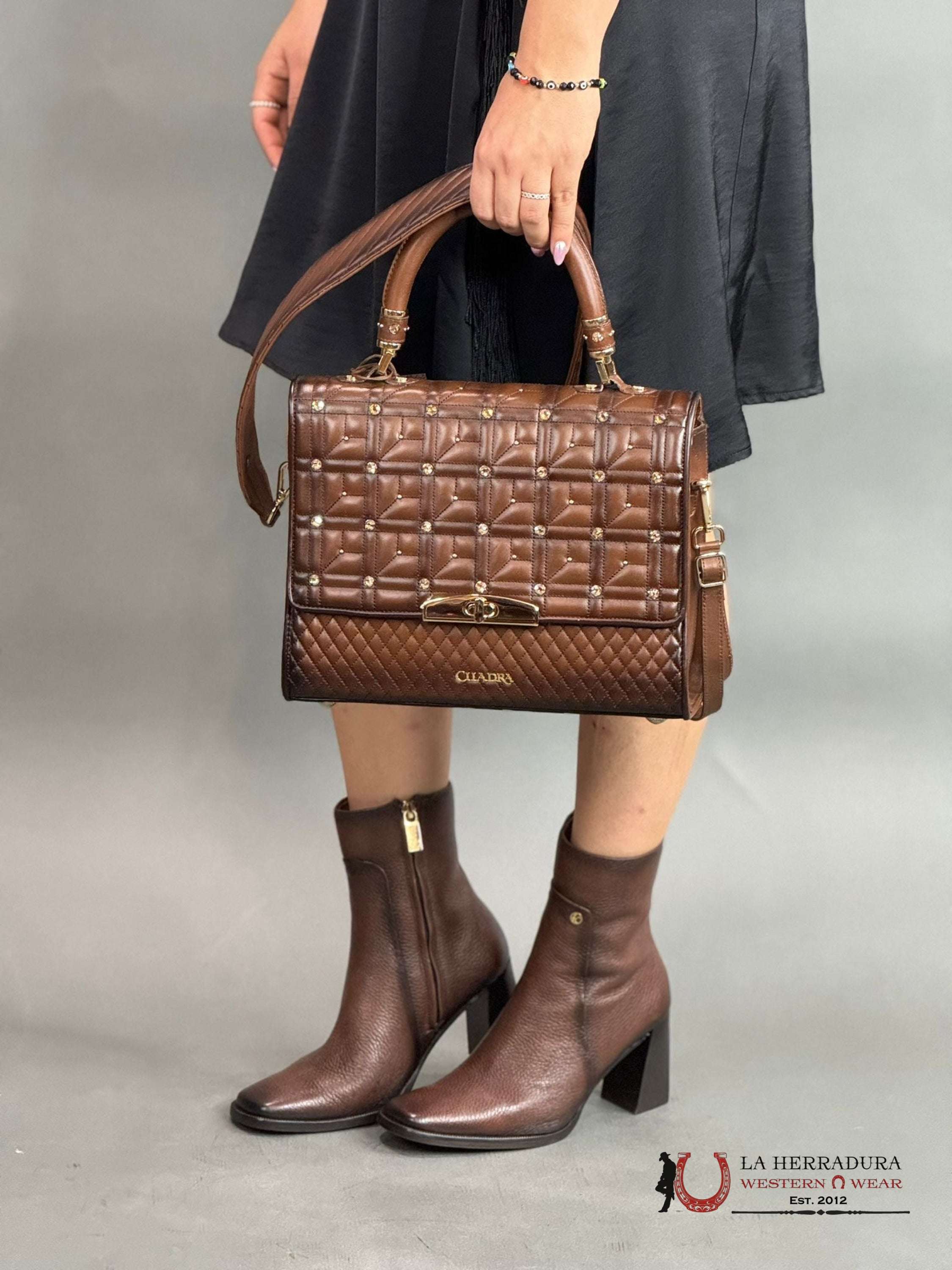 CUADRA HONEY HAND BAG RES AZTECA MIEL CRYSTALS DU406