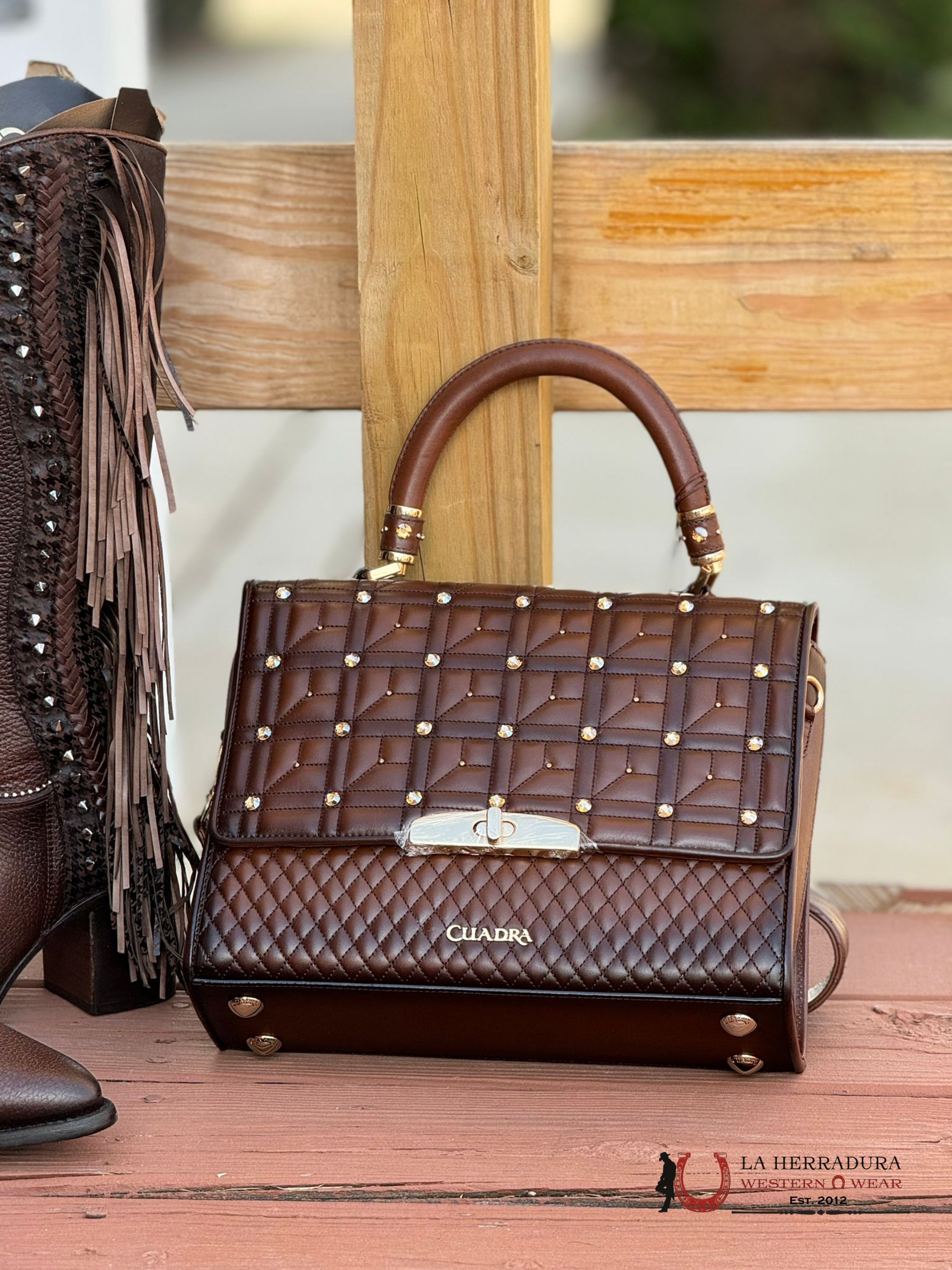 Cuadra Honey Hand Bag Res Azteca Miel Crystals Ropa Mujeres