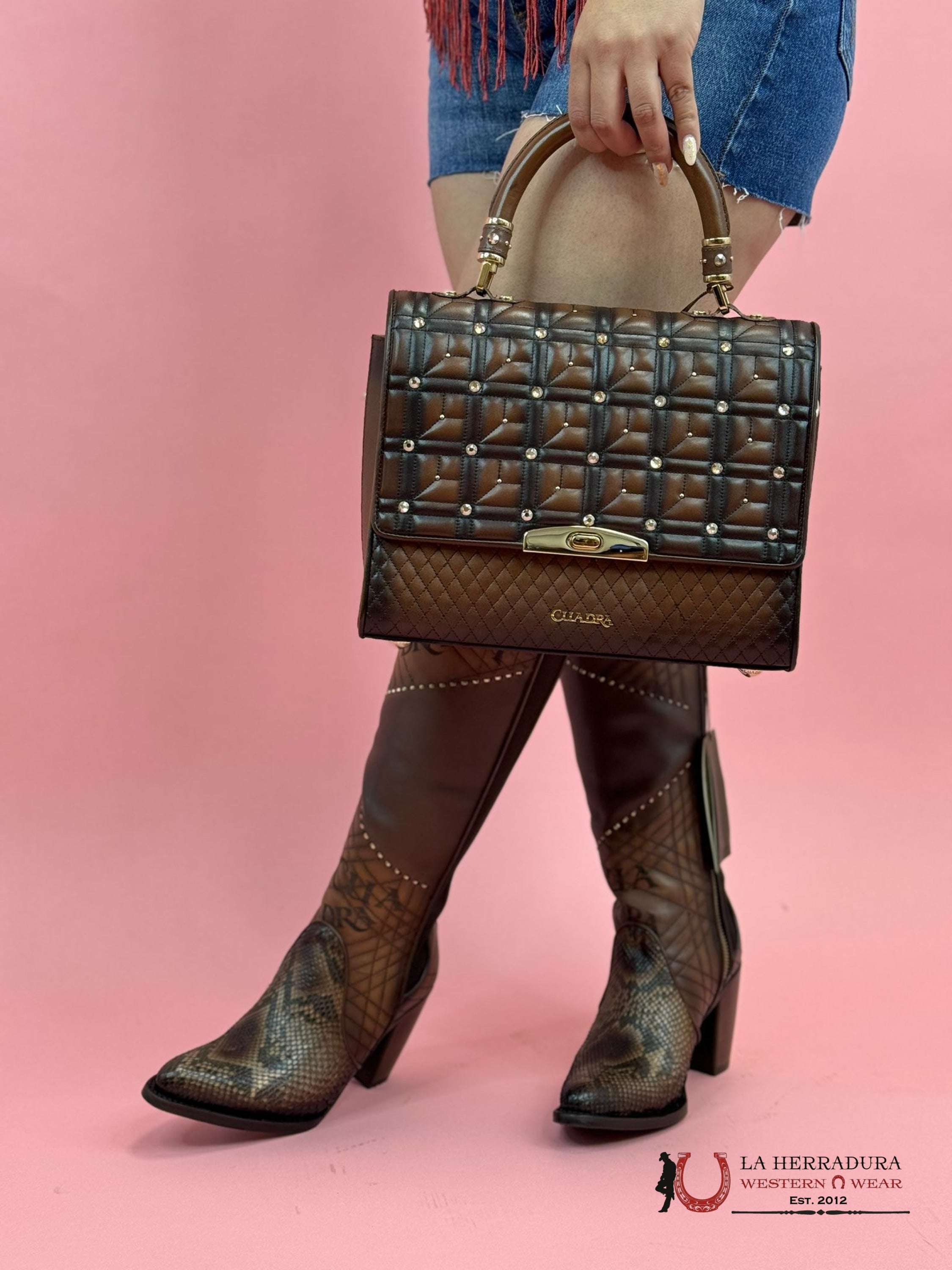 CUADRA HONEY HAND BAG RES AZTECA MIEL CRYSTALS DU406