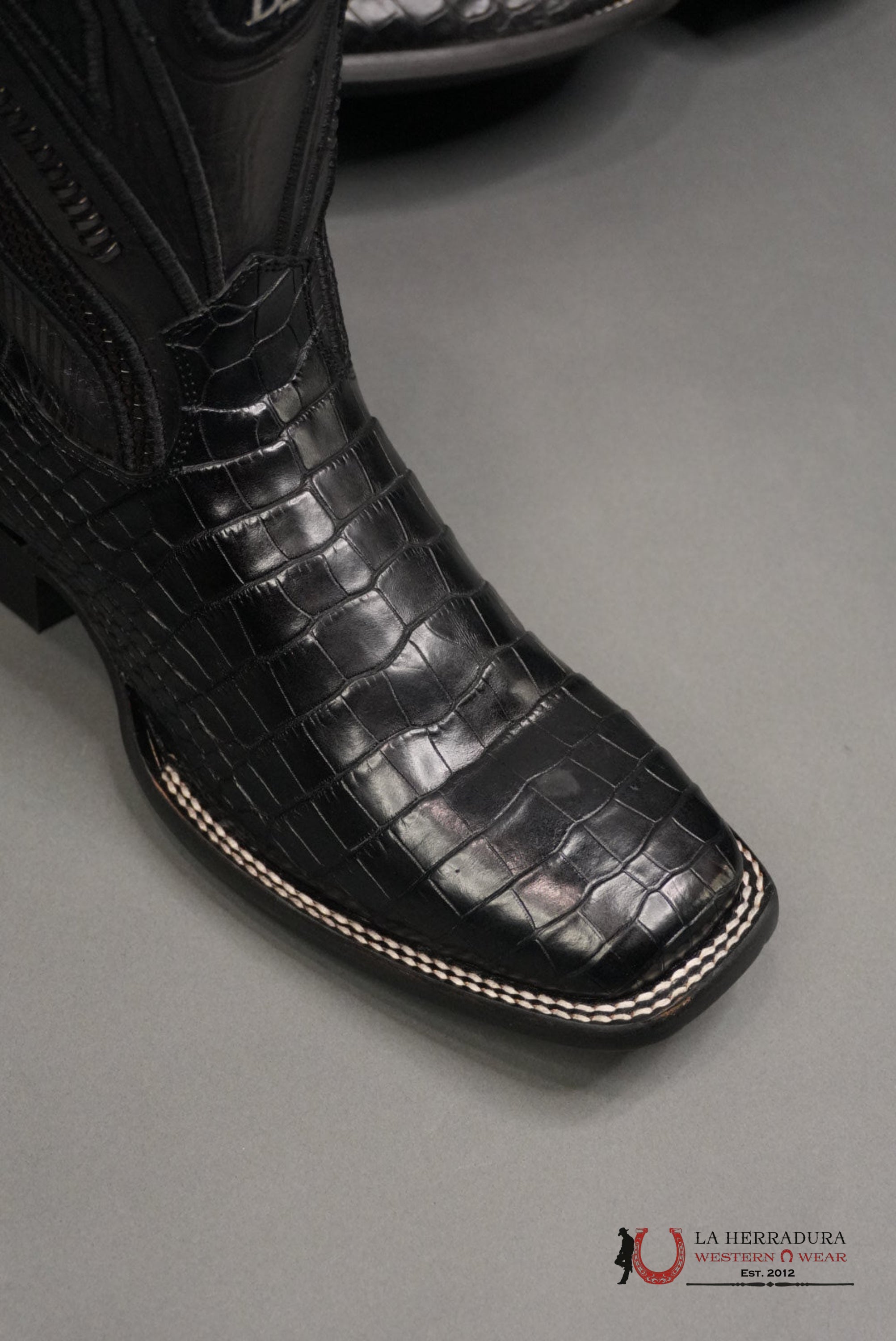 CUADRA IMPERIO BOOTS ALIGATOR/CAIMAN LIMITED EDITION BLACK SQUARE TOE (EE) BOTAS HOMBRES