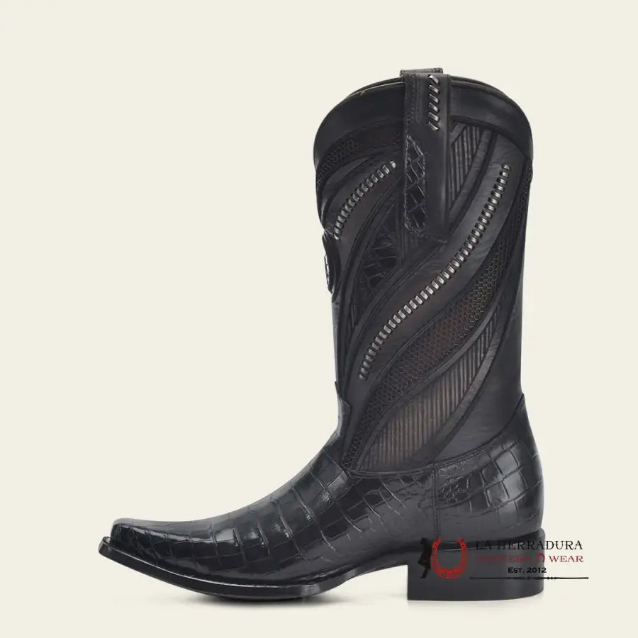 Cuadra Imperio Boots Aligator Limited Edition Black Narrow Botas Hombres