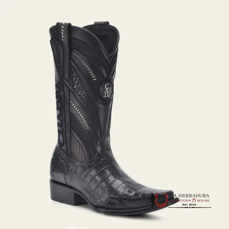 Cuadra Imperio Boots Aligator Limited Edition Black Narrow Botas Hombres