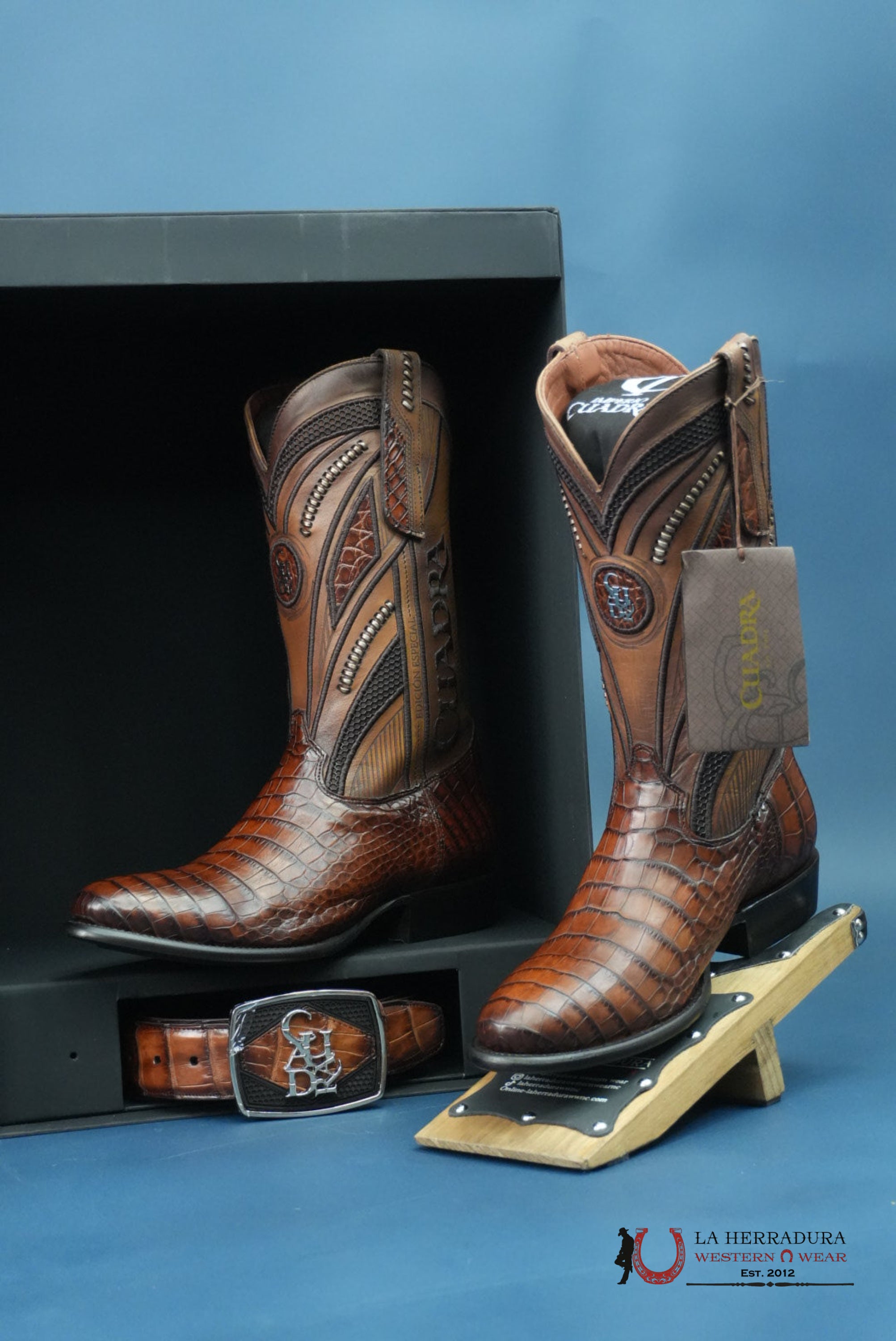 CUADRA IMPERIO BOOTS ALLIGATOR LIMITED EDTION BROOKLYN OVAL TOE BOTAS HOMBRES