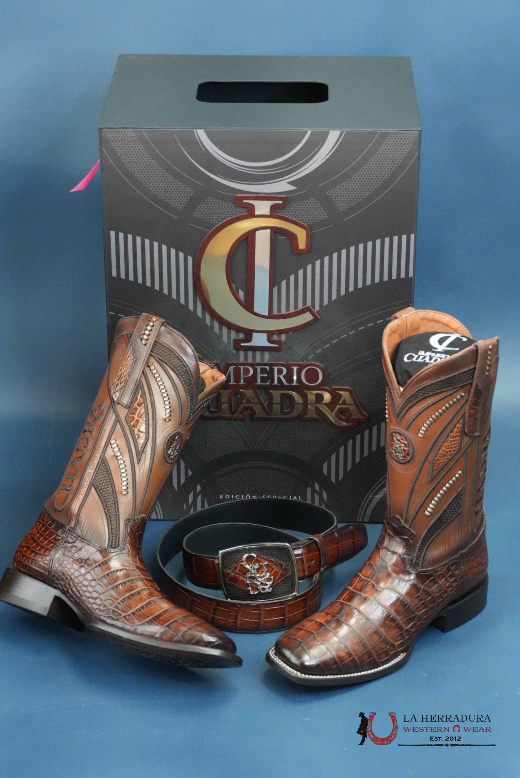 CUADRA IMPERIO BOOTS ALLIGATOR LIMITED EDTION BROOKLYN SAND SQUARE TOE BOTAS HOMBRES