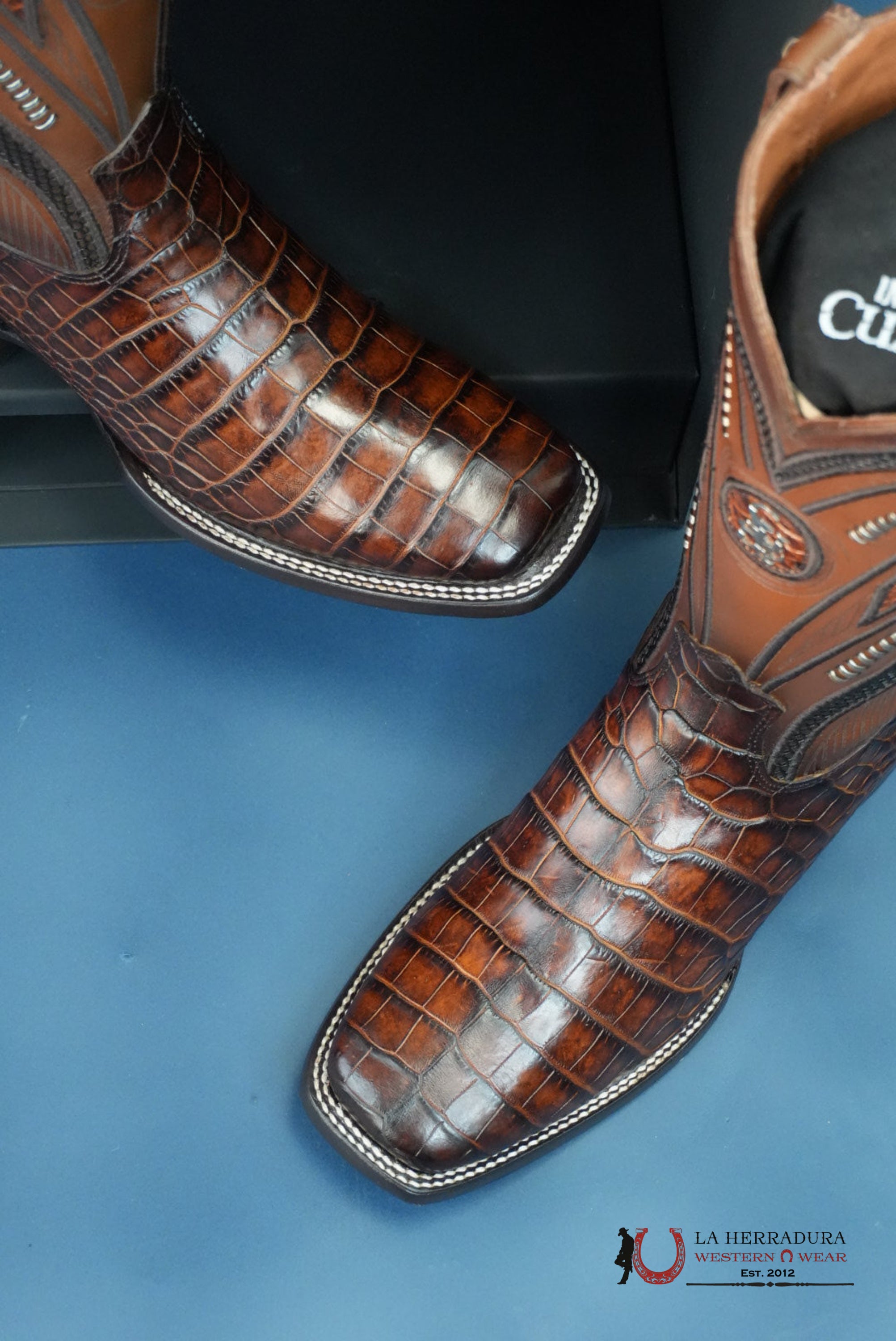 CUADRA IMPERIO BOOTS ALLIGATOR LIMITED EDTION BROOKLYN SAND SQUARE TOE BOTAS HOMBRES