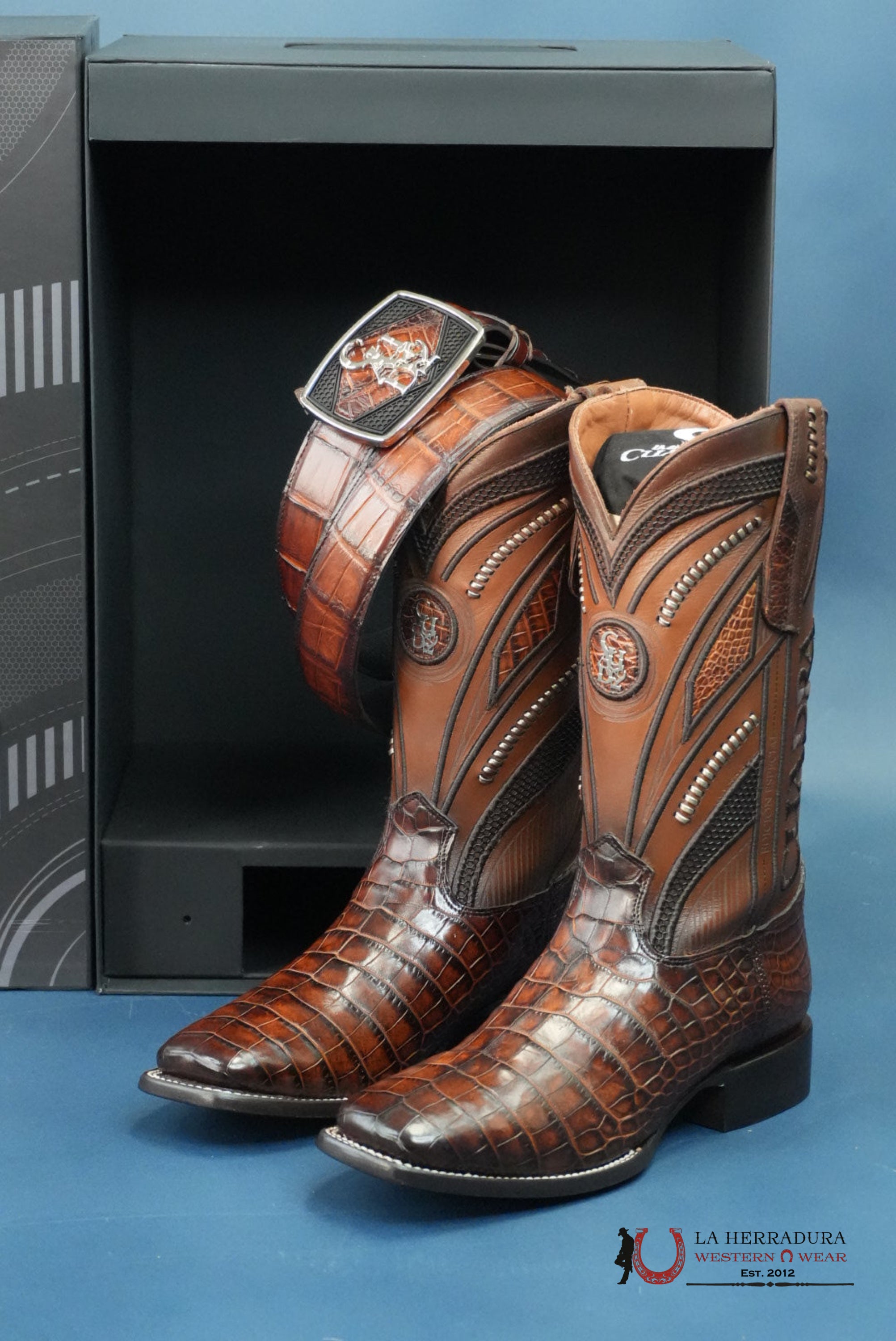 CUADRA IMPERIO BOOTS ALLIGATOR LIMITED EDTION BROOKLYN SAND SQUARE TOE BOTAS HOMBRES