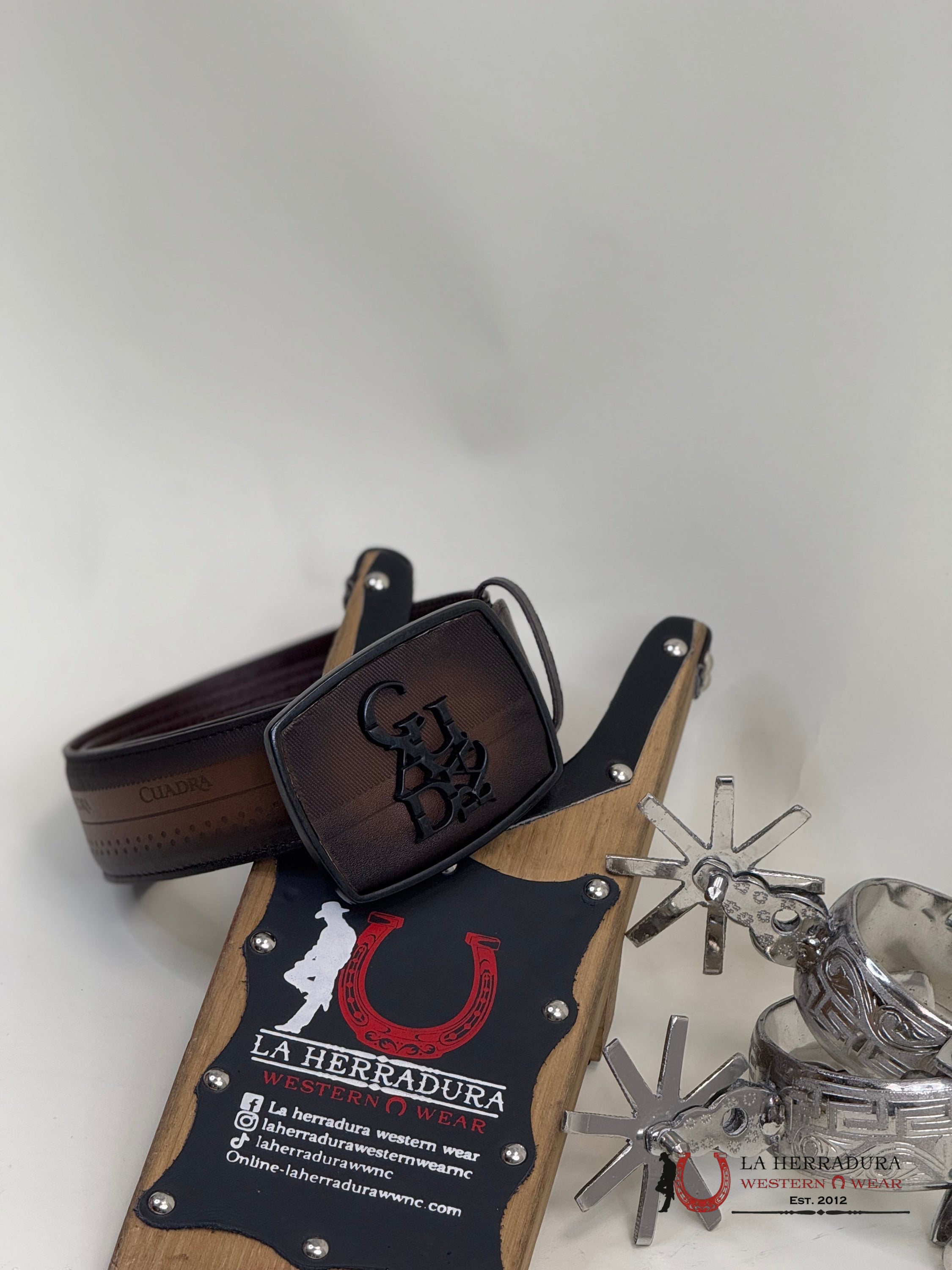 Cuadra Leather Sillero Over Castaño Belt Cinturones Hombres