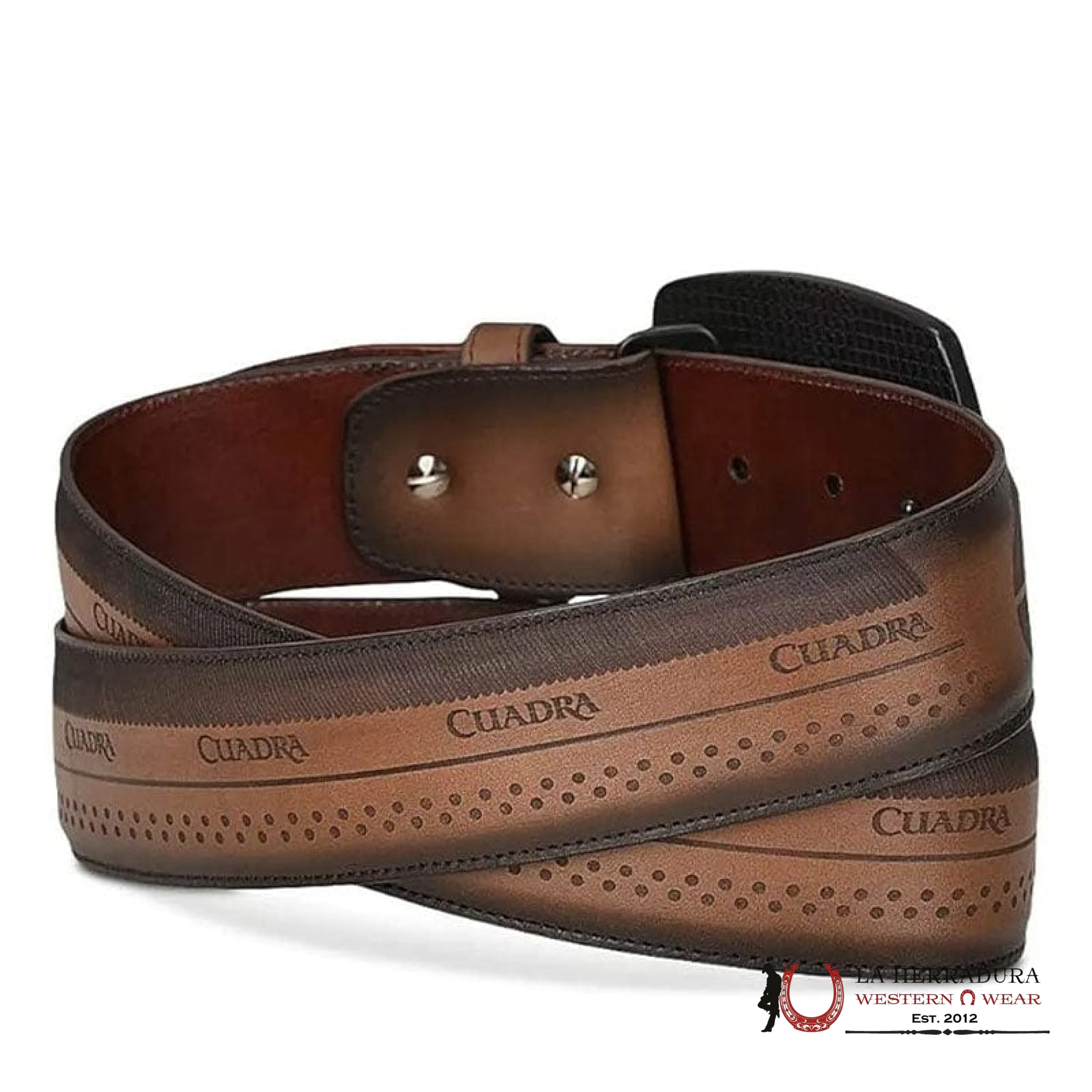 CUADRA LEATHER SILLERO OVER CASTAÑO BELT CINTURONES HOMBRES