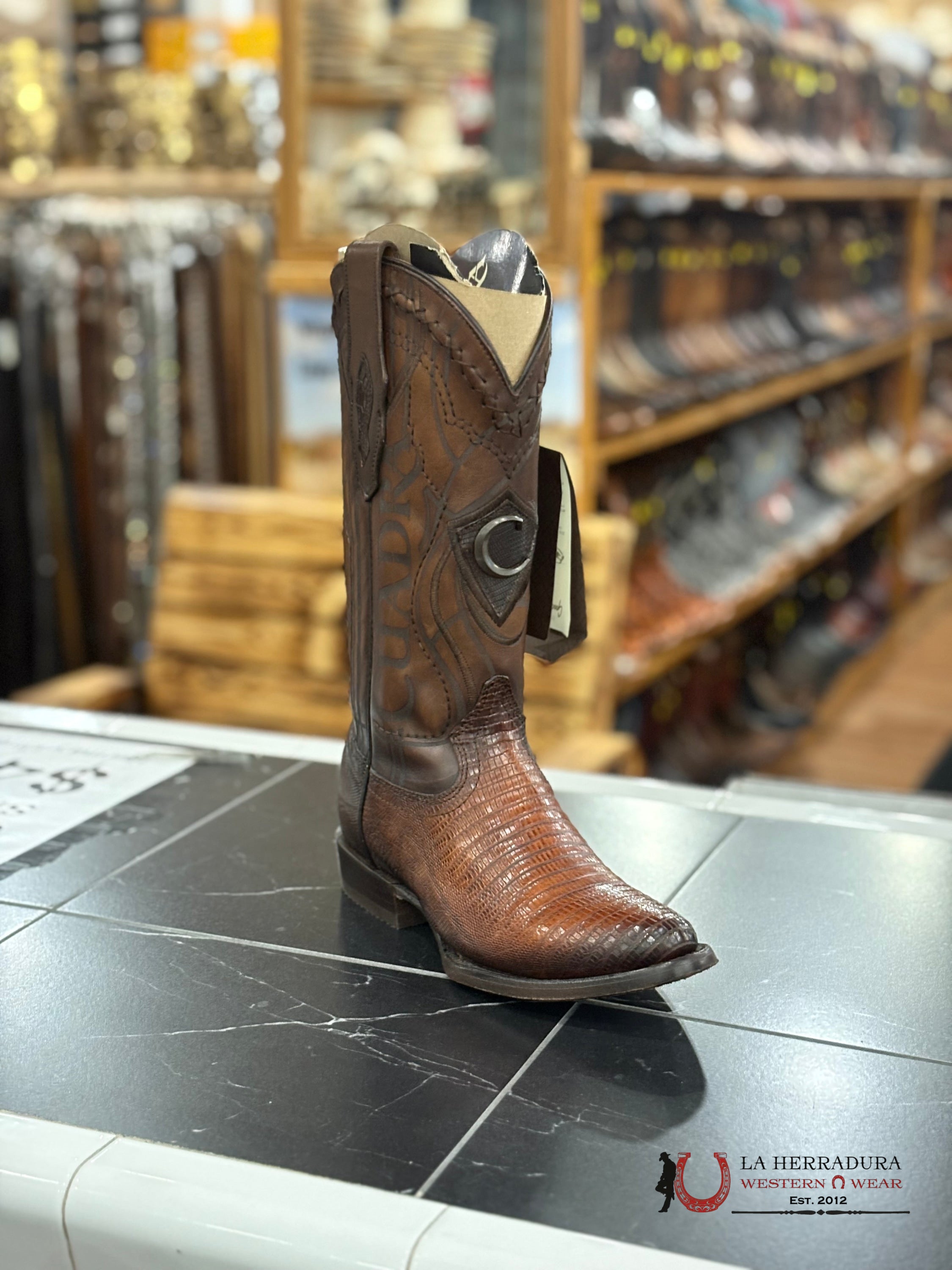 CUADRA LIZARD T ANTIQUE MIEL ROUND TOE 2C1OLT BOTAS HOMBRES