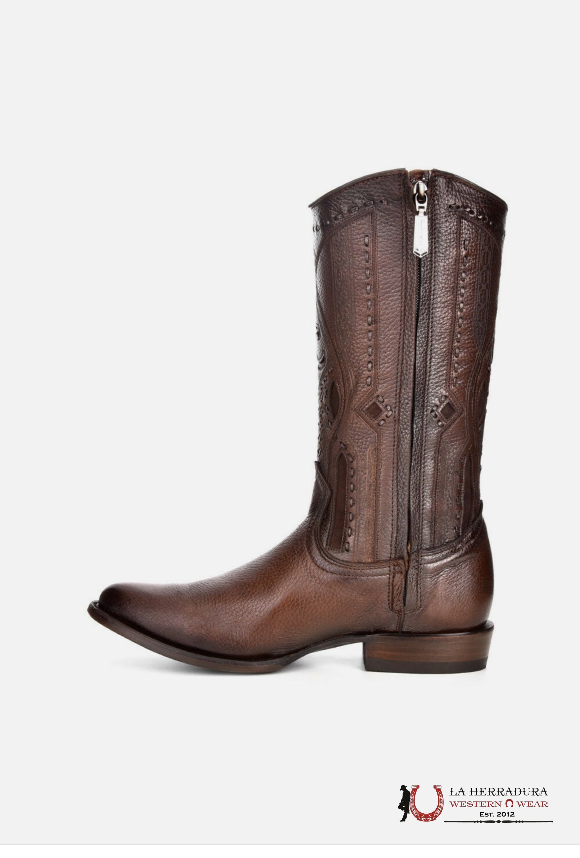 CUADRA MENS 2C1JVE VENADO ITALIANO COPENAGE CAFE ROUND TOE DEER BOTAS HOMBRES