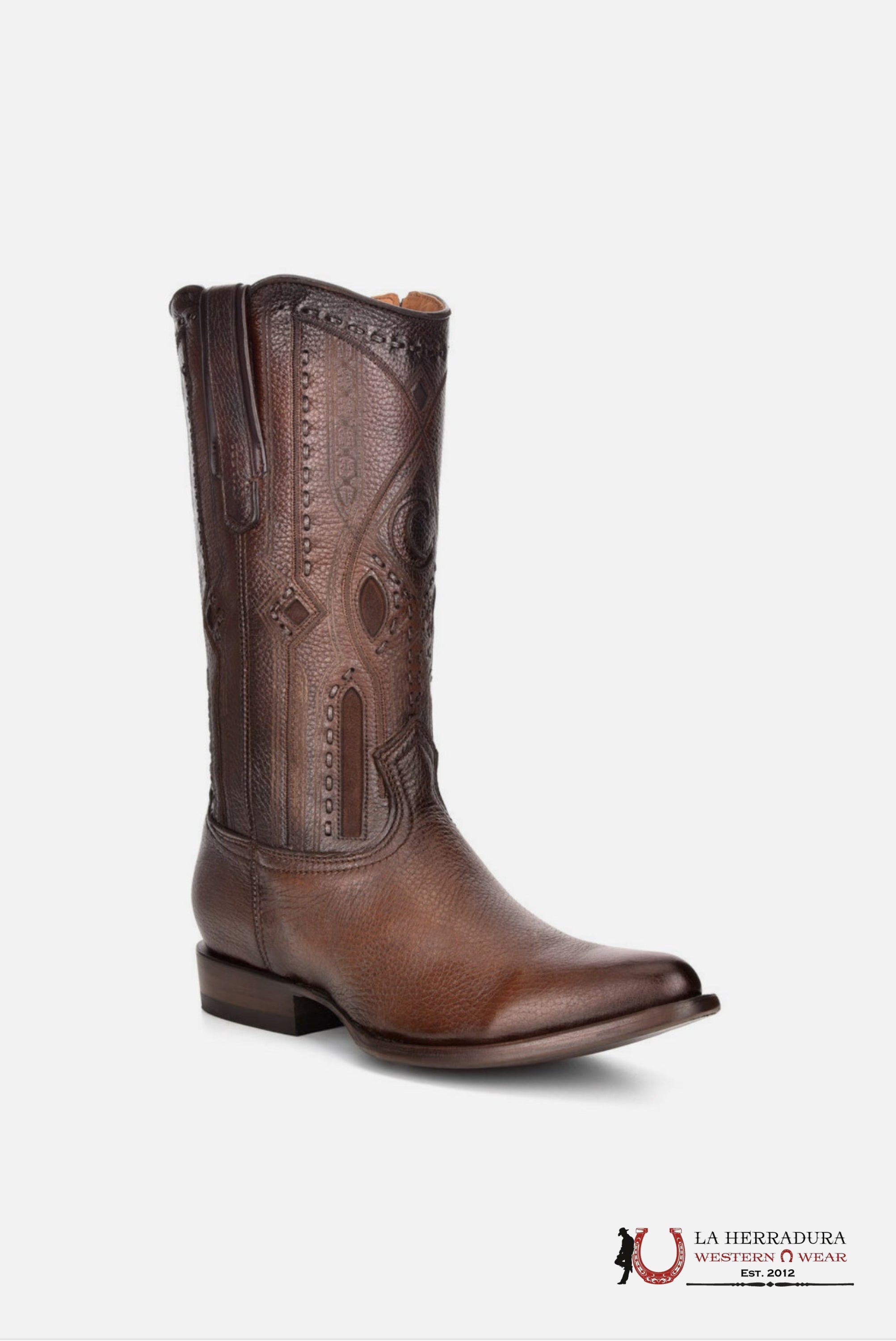 CUADRA MENS 2C1JVE VENADO ITALIANO COPENAGE CAFE ROUND TOE DEER BOTAS HOMBRES