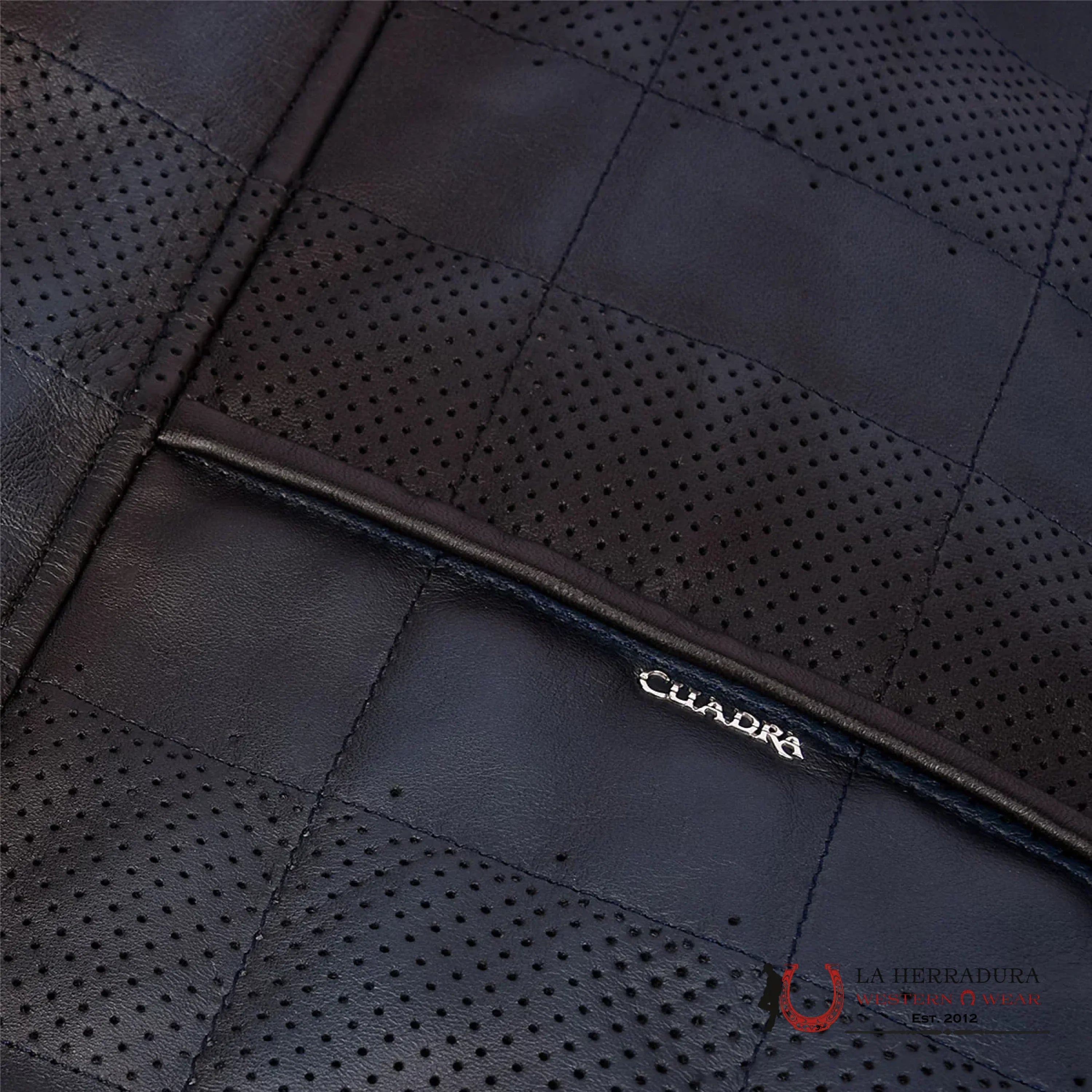 Cuadra Mens Doble View Blue Leather Vest Ropa Hombres