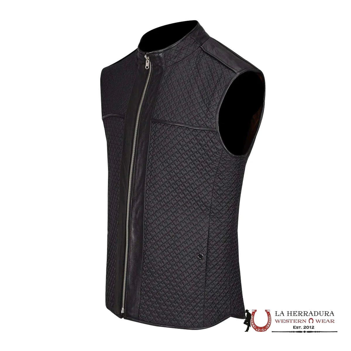 Cuadra Mens doble view brown leather vest JC170 - La Herradura