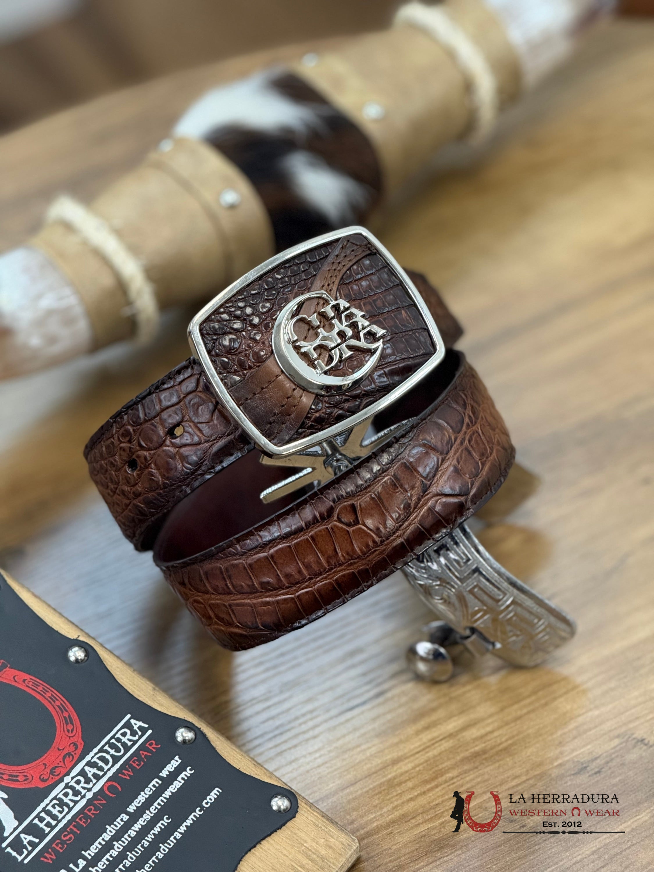 Cuadra Moreleti Lomo Belly Complete Honey Belt Cinturones Hombres