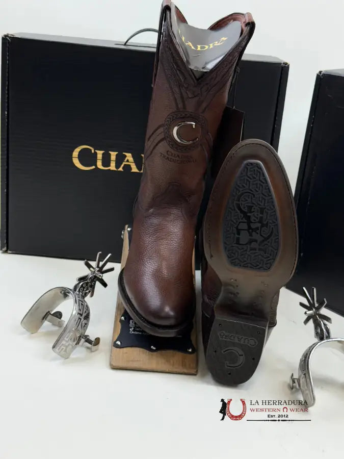 Cuadra Oval Bota De Venado Varyo Miel Botas Hombres