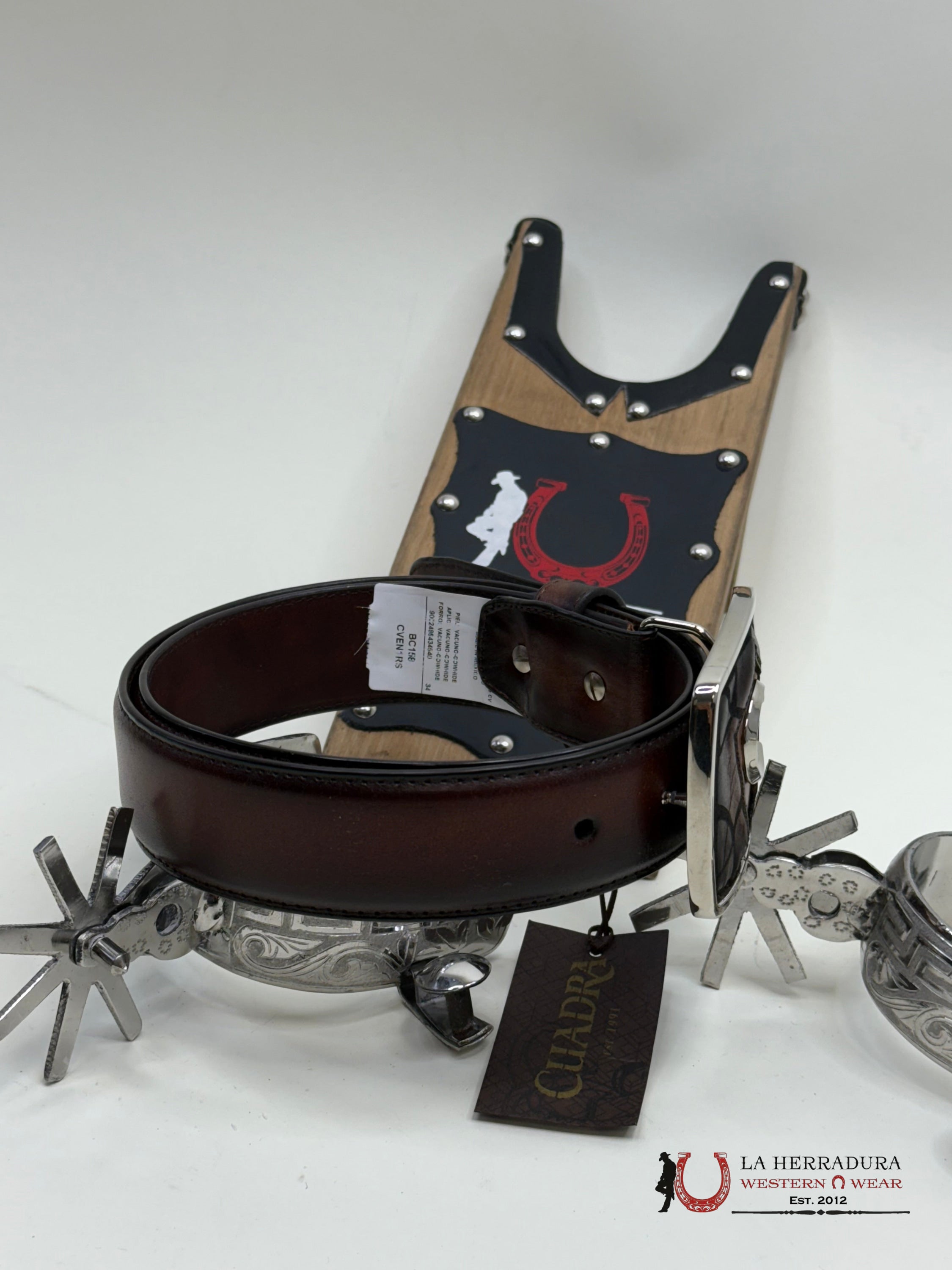 Cuadra Piel Sillero Vasco Chestnut Belt Cinturones Hombres