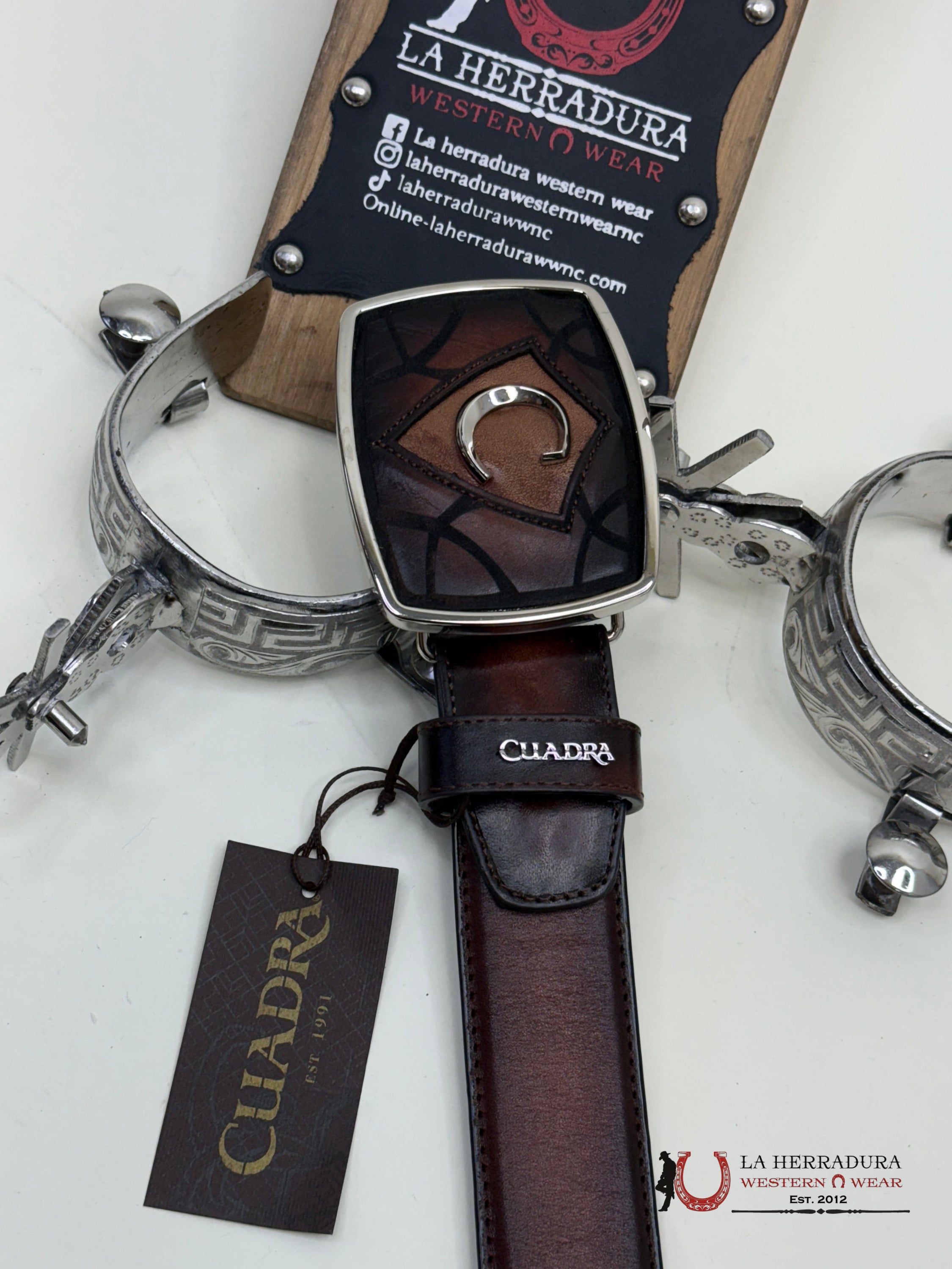 Cuadra Piel Sillero Vasco Chestnut Belt Cinturones Hombres