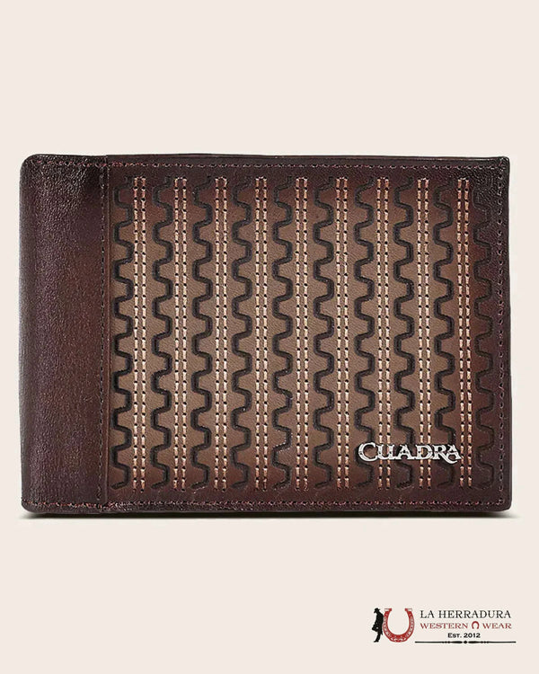 CUADRA CARTERA DE PIEL DE RES GRIS DU614