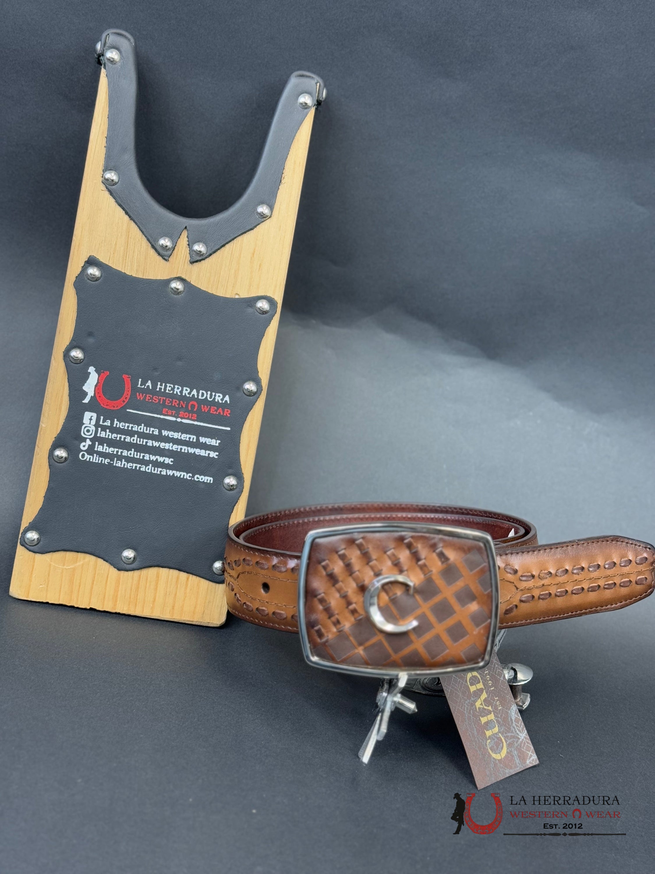 Cuadra Res Crust Maple Cinturones Hombres