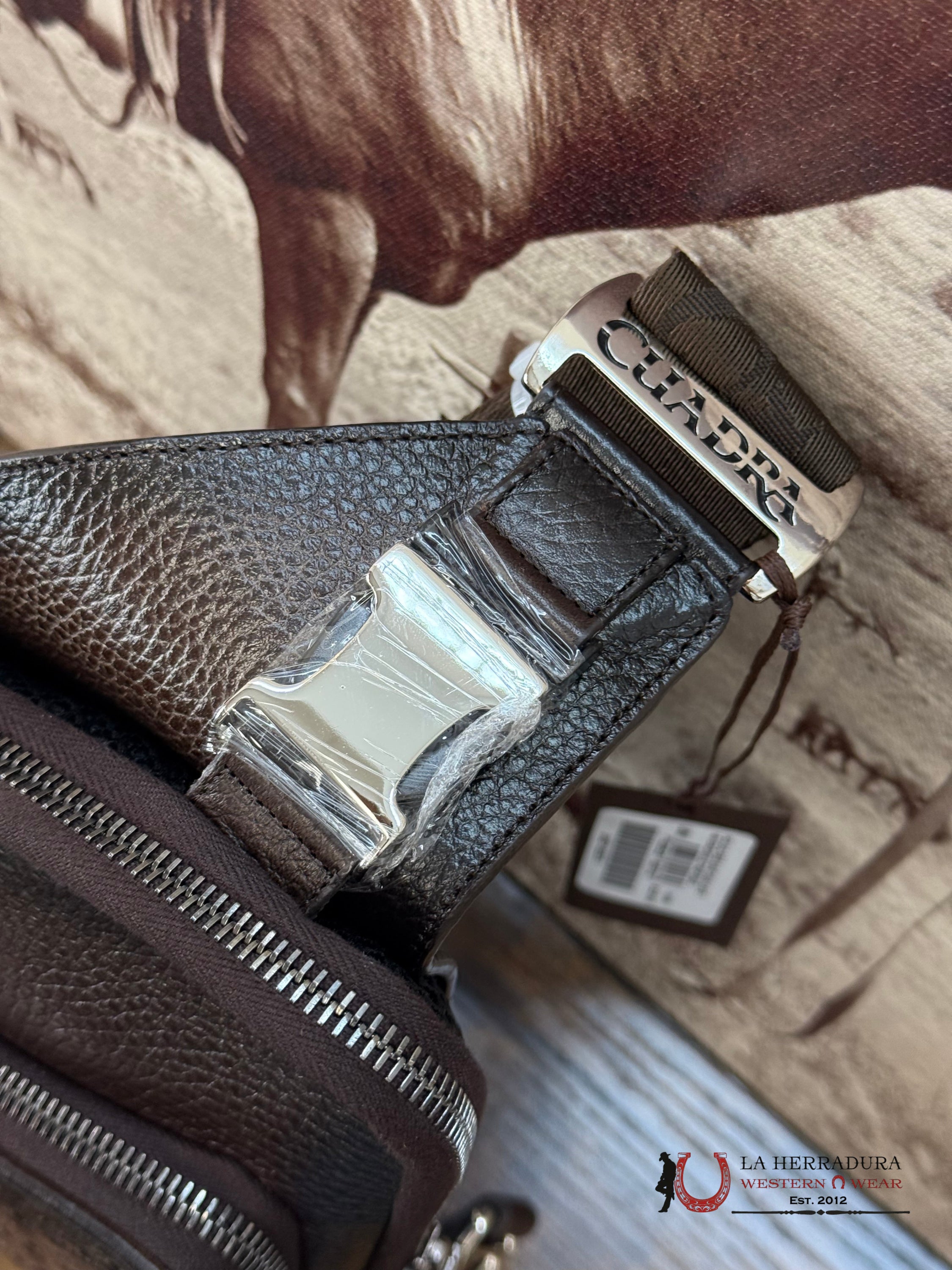 Cuadra Res Stantana Brown Stamp Crossbody bag Men ACCESORIOS