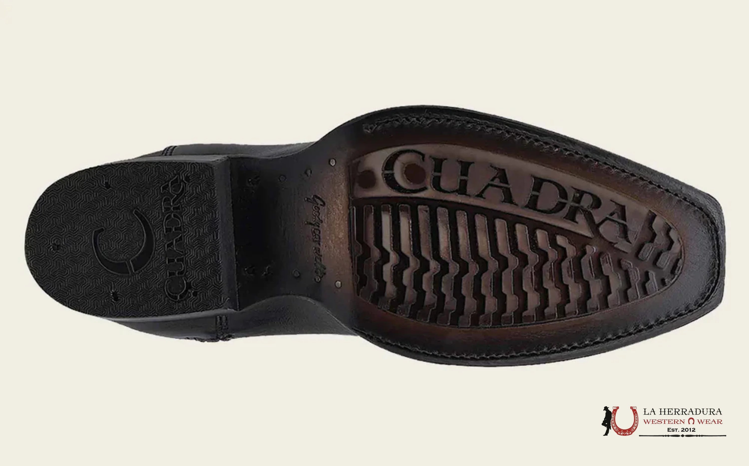 CUADRA SHORT BOOT MANTARRAYA BLACK LASER & WOVEN NARROW SQUARE TOE CU783 BOTAS HOMBRES