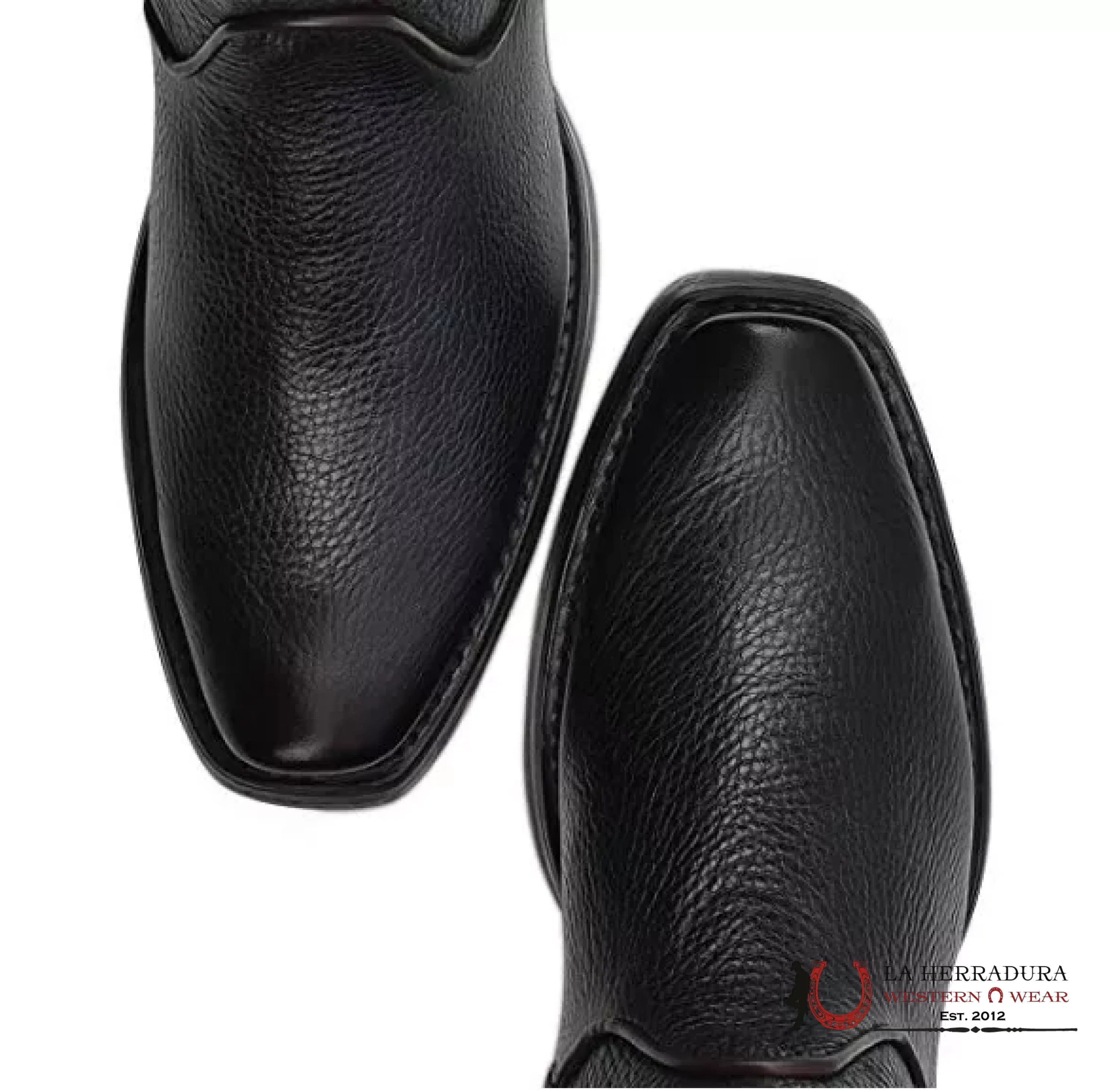 CUADRA SHORT BOOT RES SANTANA NEGRO LAZER & EMBROIDERY NARROW SQUARE TOE- CU630 BOTAS HOMBRES